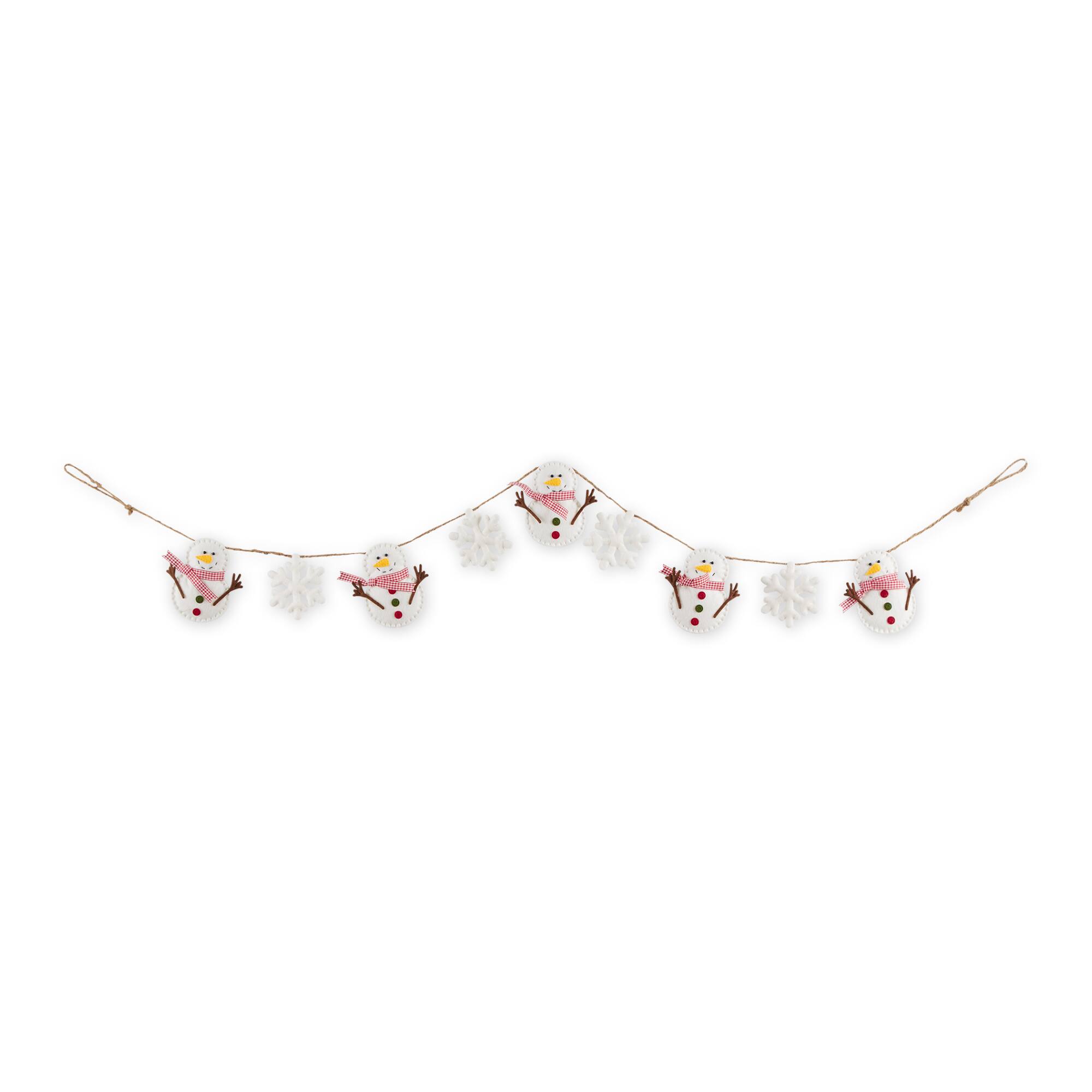 DII® 4.9ft. Snowman & Snowflake Garland