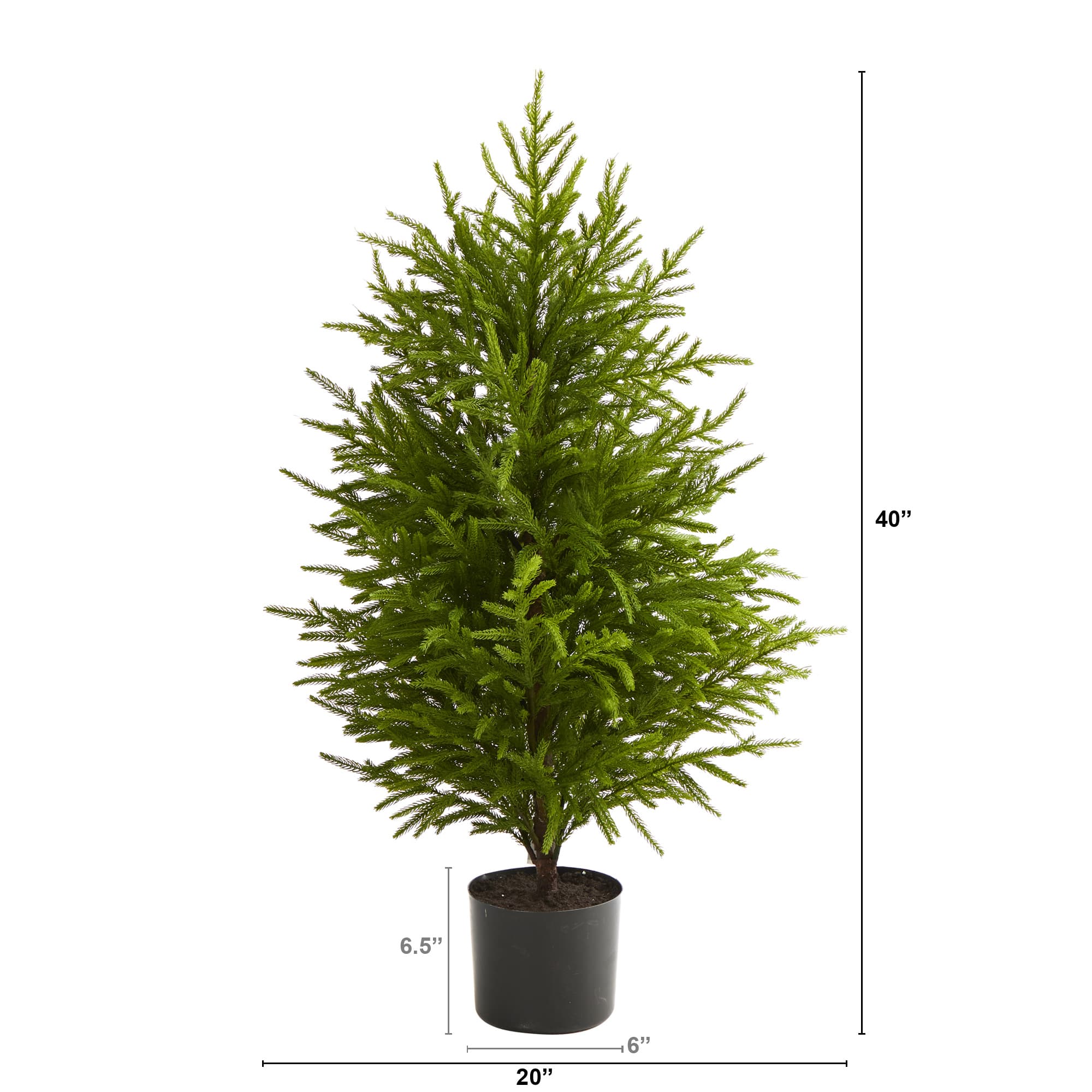 3.5ft. Unlit Norfolk Island Pine Natural Look Artificial Christmas Tree