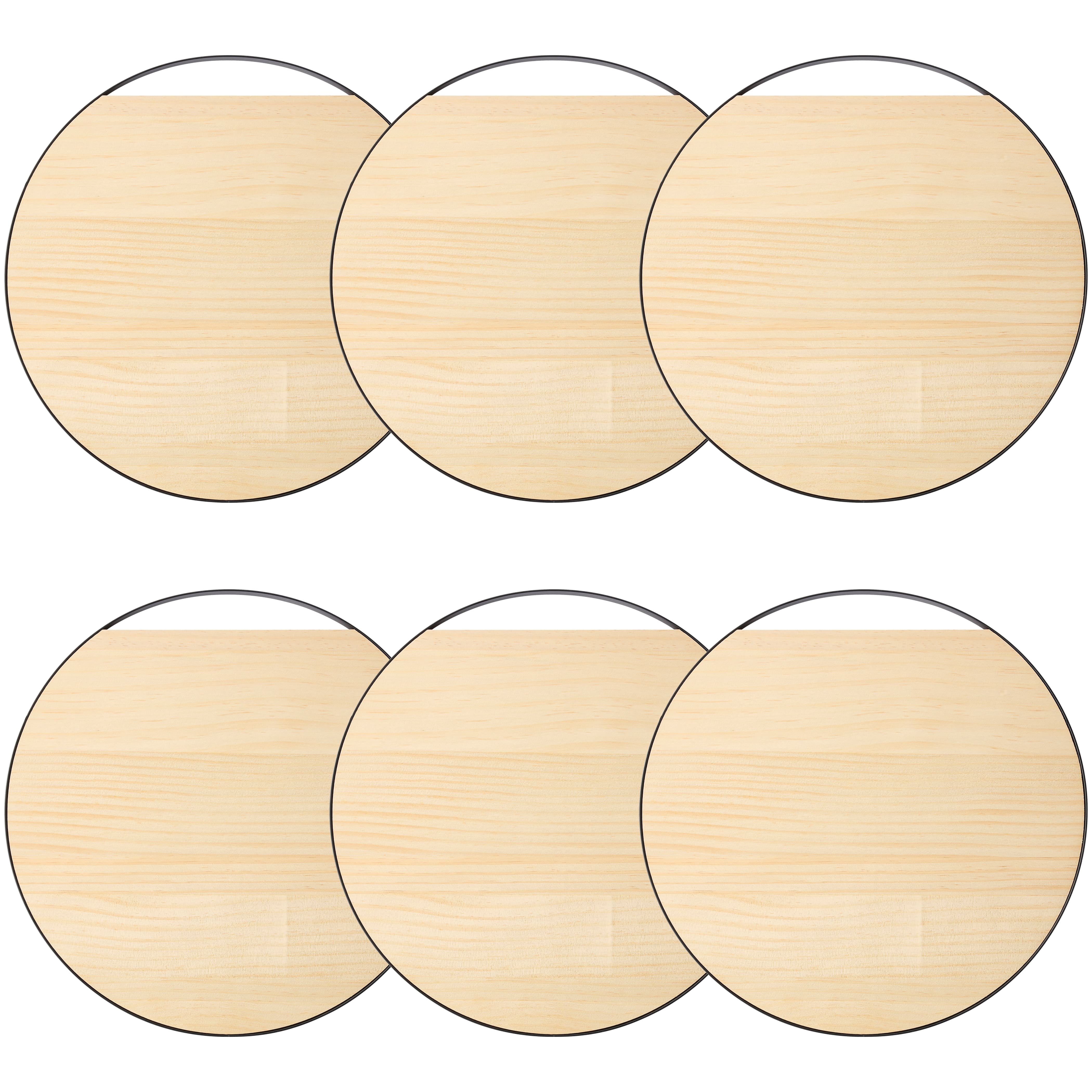 6 Pack: 16" Round Plaque with Metal Frame by Make Market®