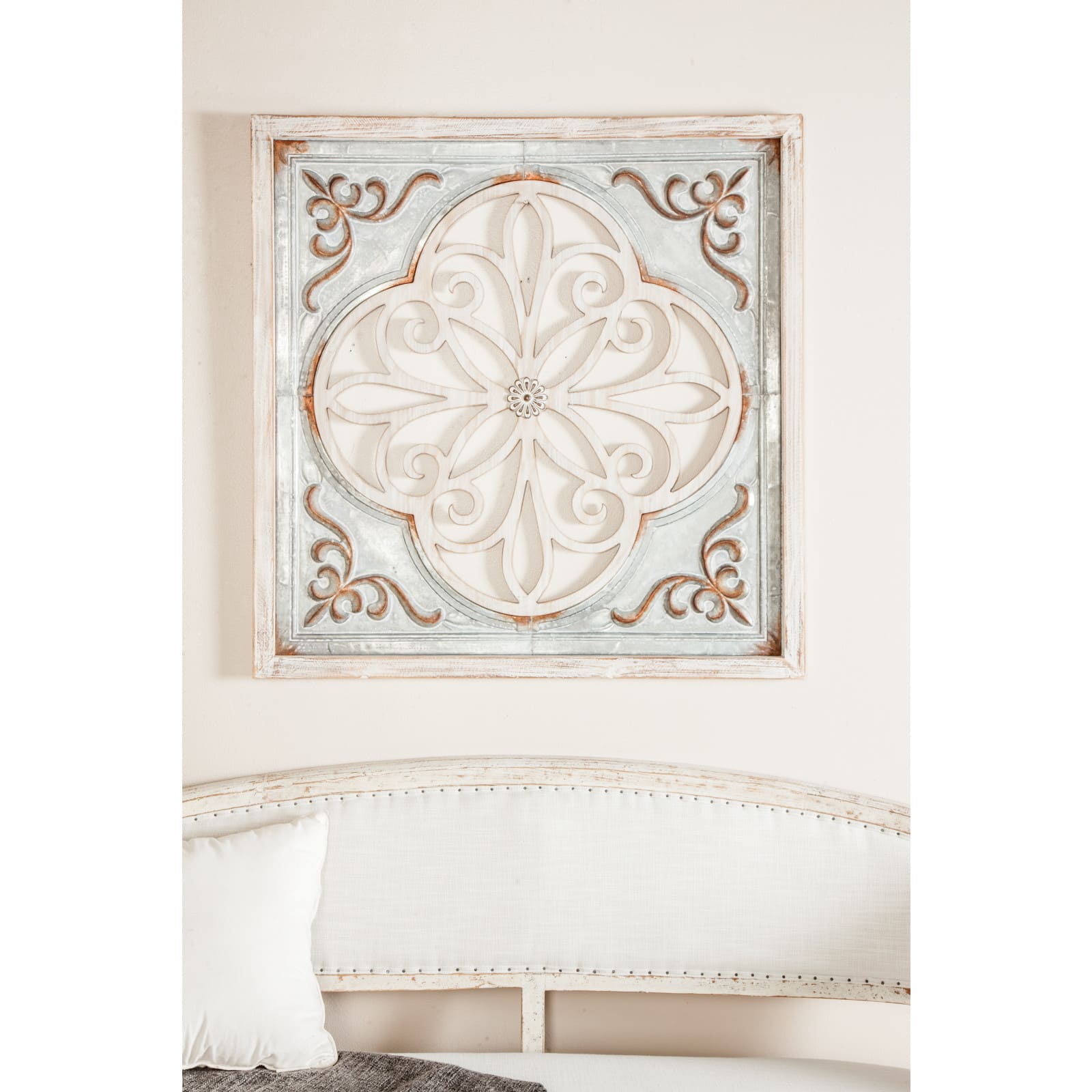 Gray Wood & Metal Farmhouse Wall Decoration