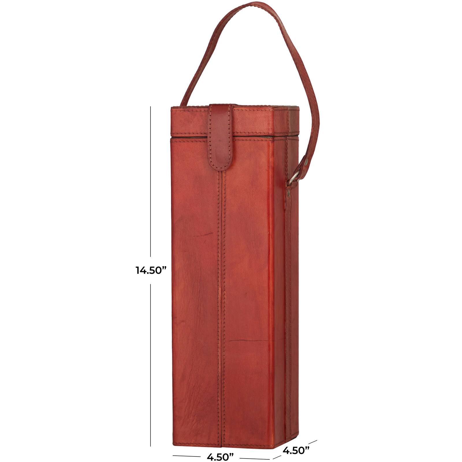 Red Modern Wine Holder, 5" x 5" x 15"