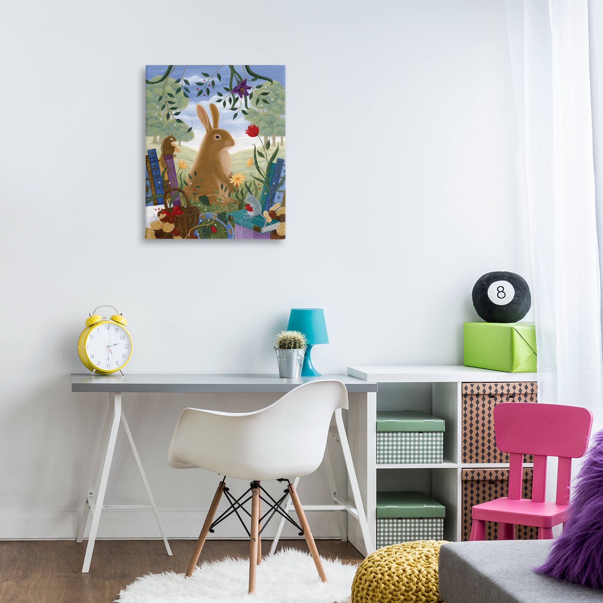 Stupell Industries Spring View Rabbit & Friends Canvas Wall Art