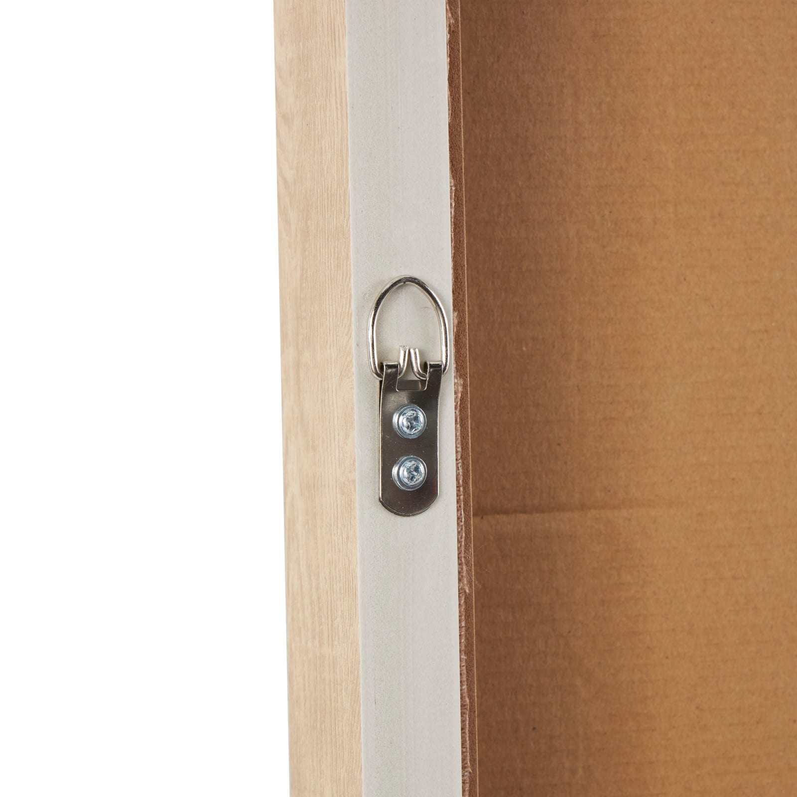 Brown Wooden Geometric Textured Home Wall Décor with Abstract Black and White Shapes and Fabric Backing