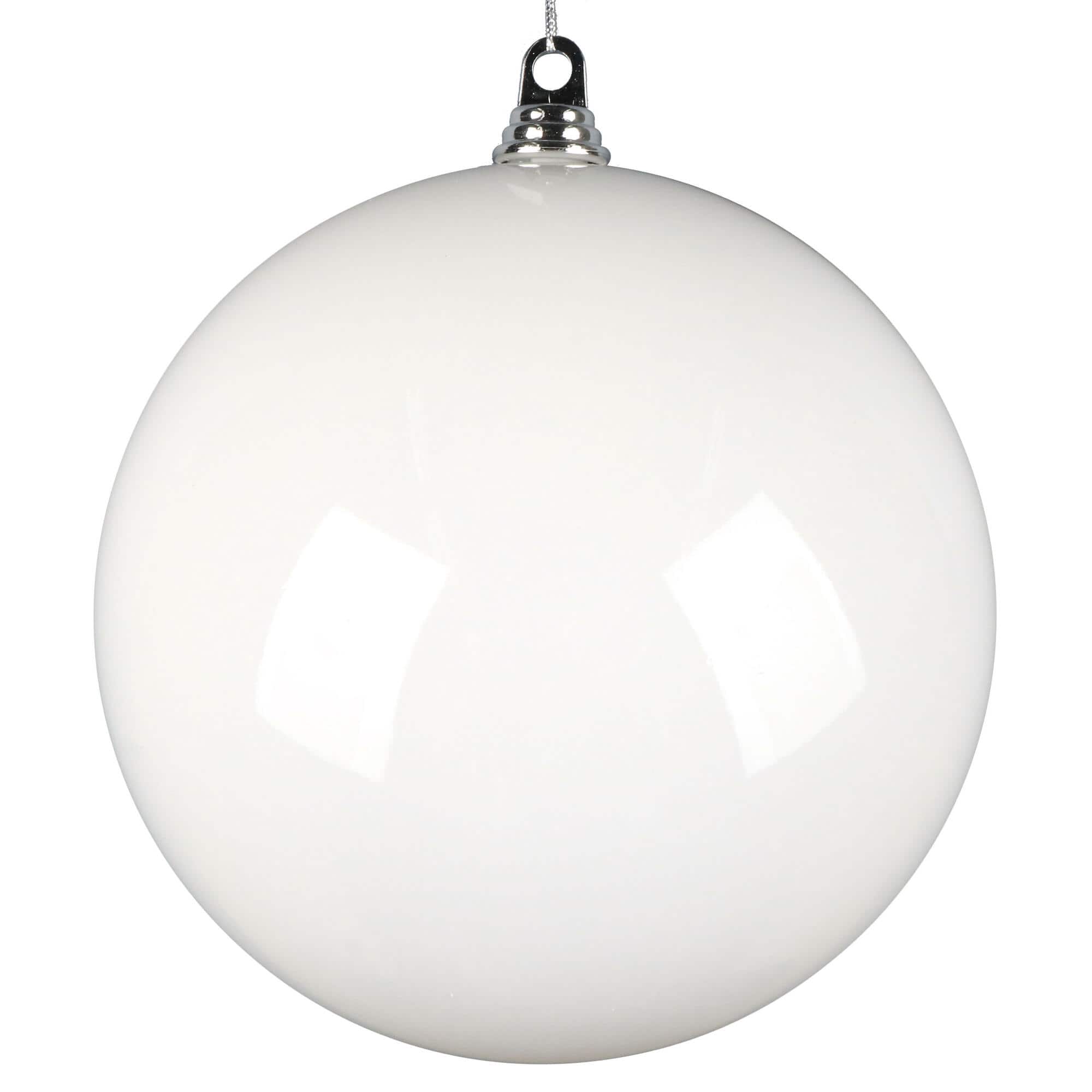 Vickerman White High-Gloss Ball Ornament