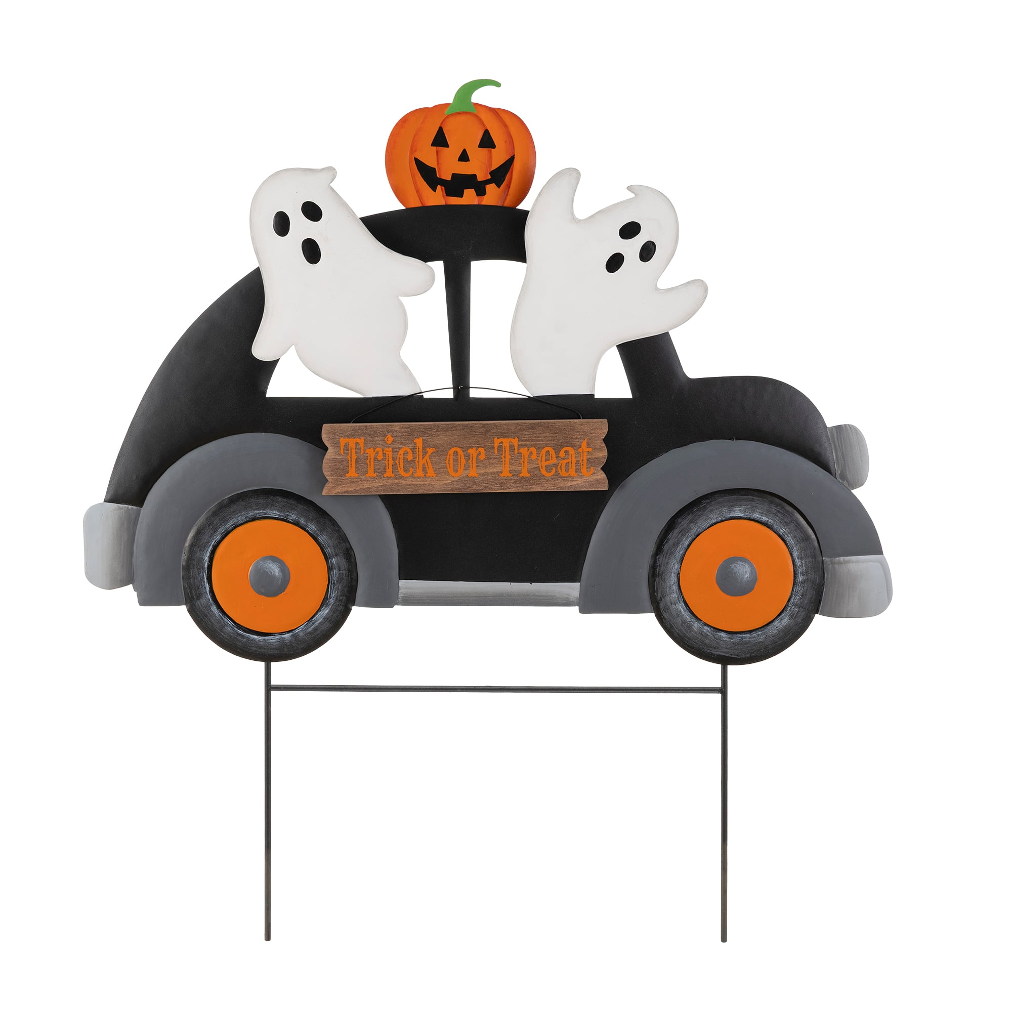Glitzhome® 24" Halloween Metal Ghost Car Yard Stake