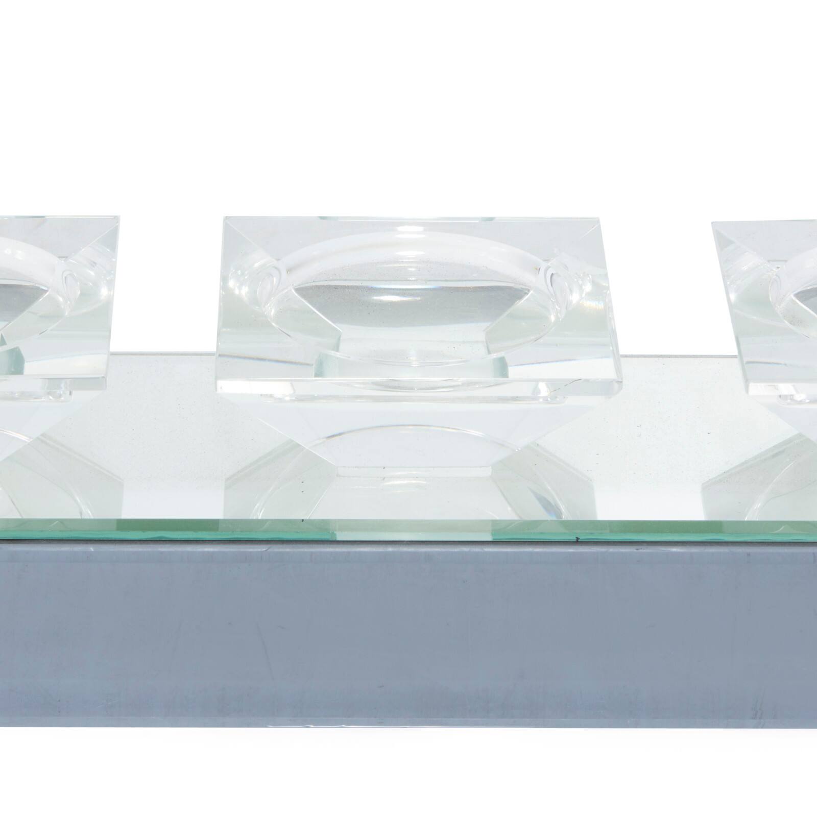 24" Clear Mirror Glam Candlestick Holder