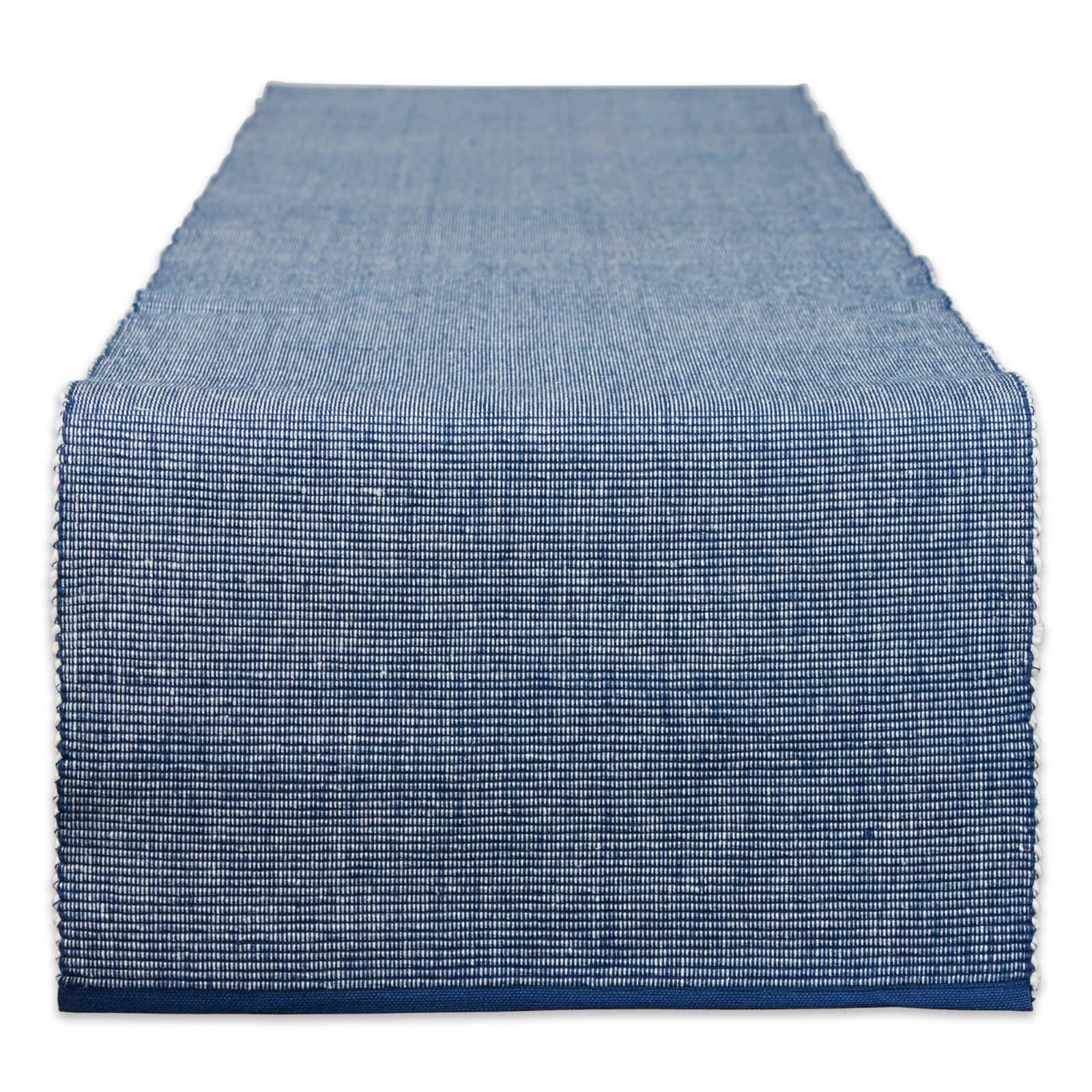 DII® 108" Navy & White 2-Tone Ribbed Table Runner