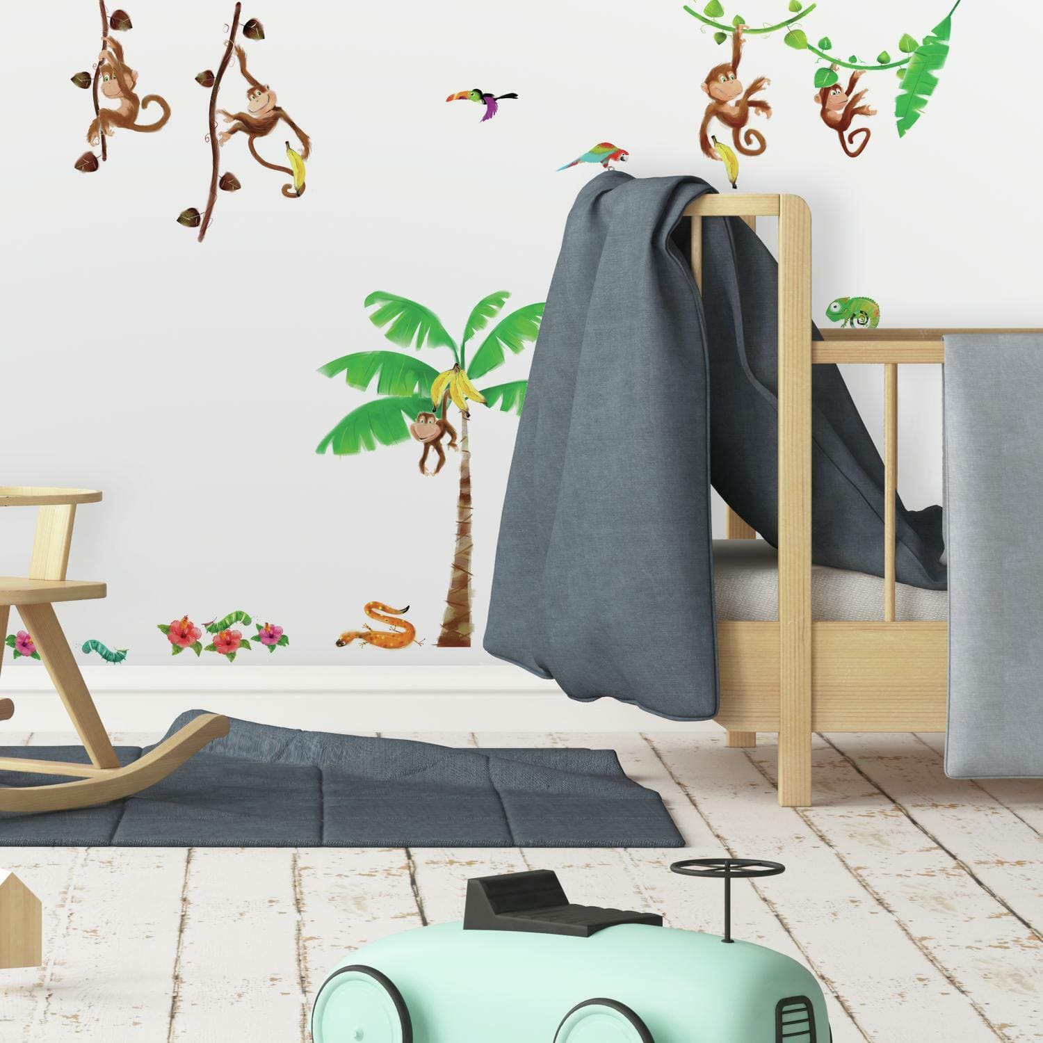 RoomMates Monkey Business Peel & Stick Wall DecalsRoomMates Monkey Business Peel & Stick Wall Decals