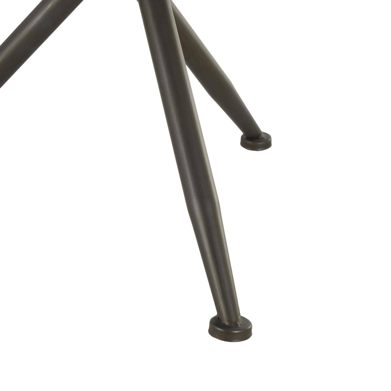 22.25" Brass Metal Round Accent Table with Wooden Framed Glass Tabletop