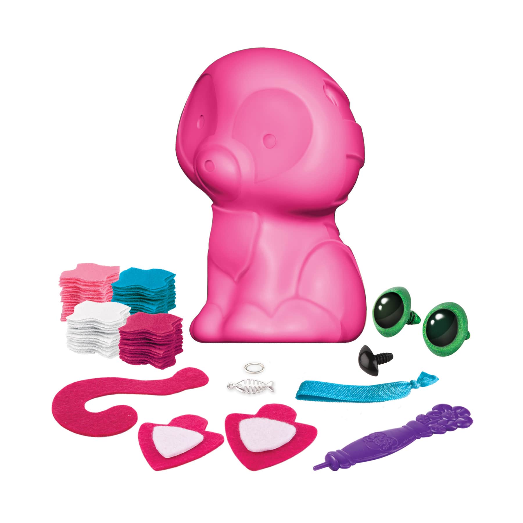 12 Pack: Assorted PlushCraft™ 3D Animal Kit