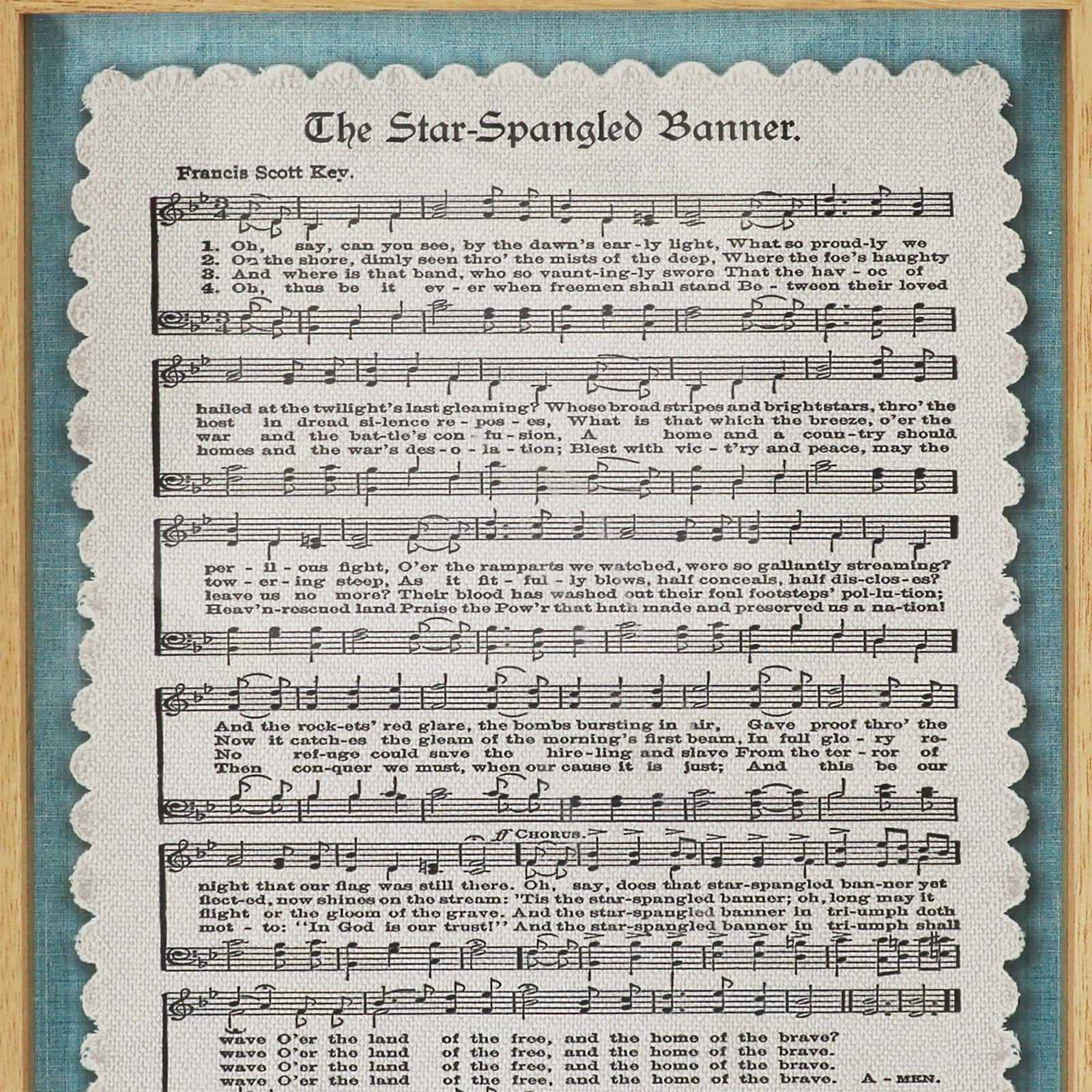 Red, White & Blue 11" Star Spangled Banner Music Wall Décor by Celebrate It™