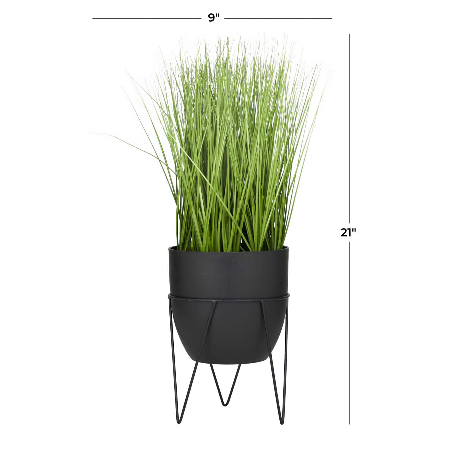 21" Black Contemporary Floral & Botanical Artificial Foliage