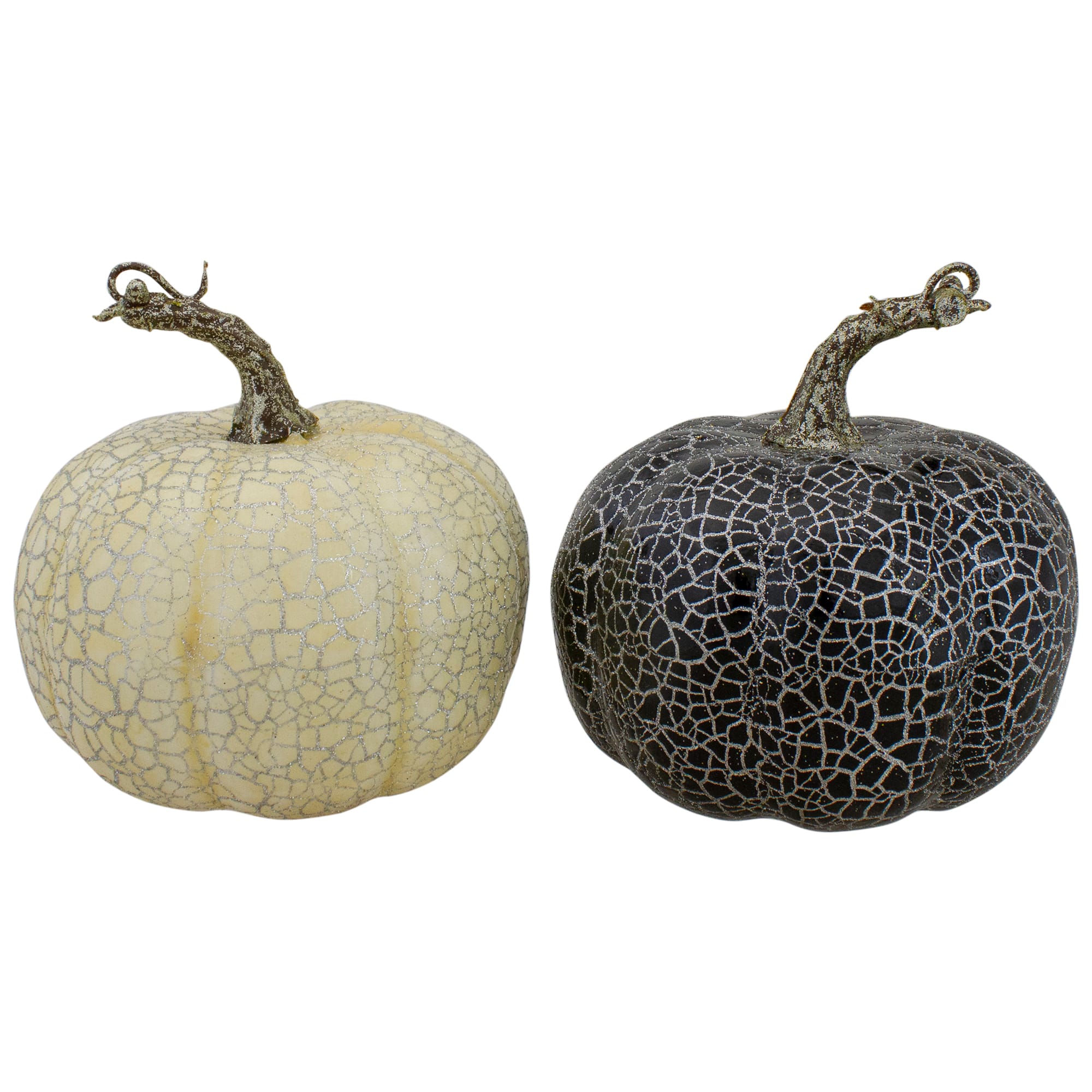 5" Black & Beige Fall Harvest Tabletop Pumpkin Set