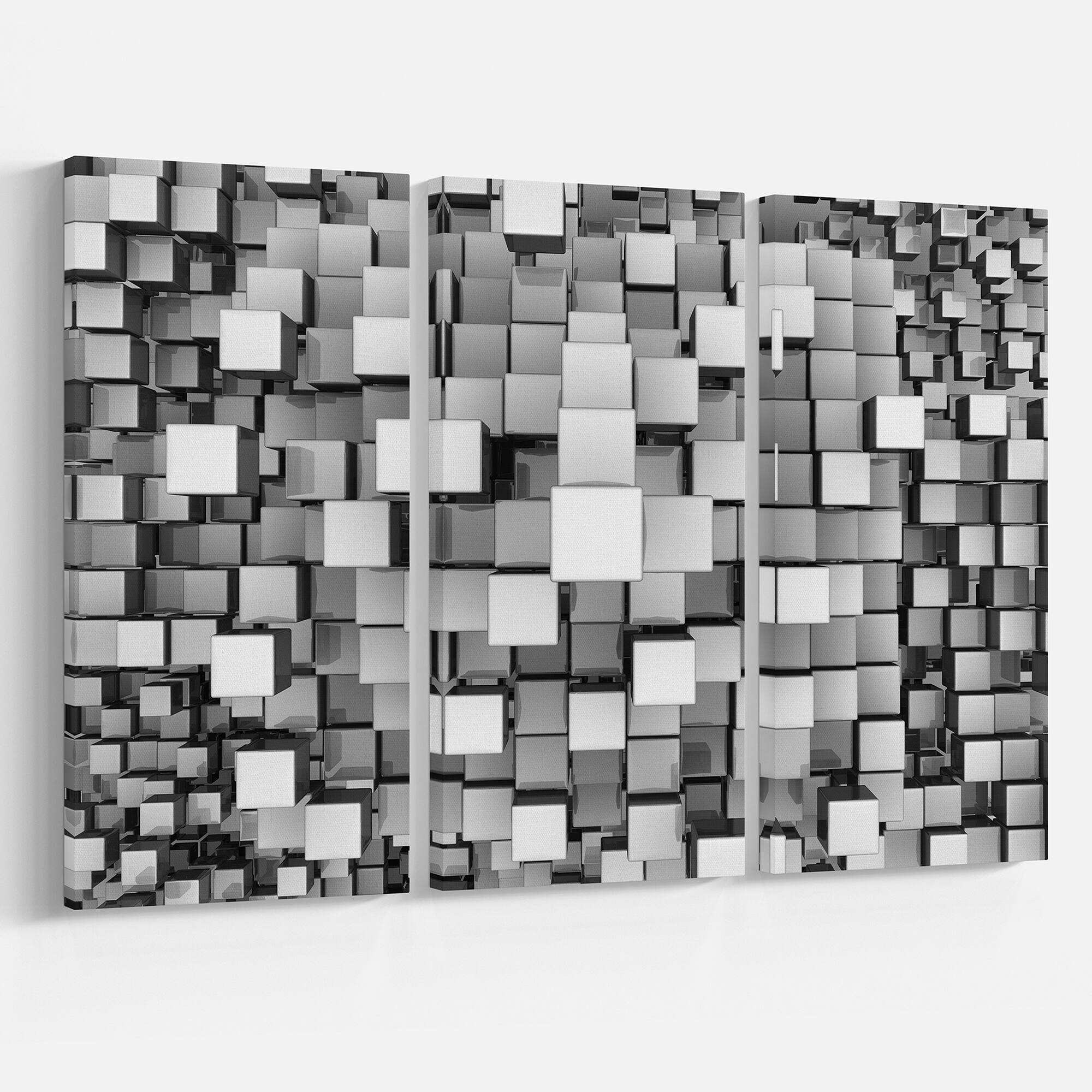 Designart - Black and Grey Cubes