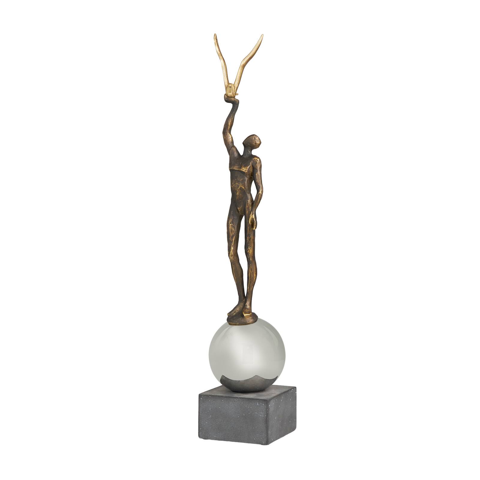 2ft. Silver People Sculpture with Stainless Steel Accents