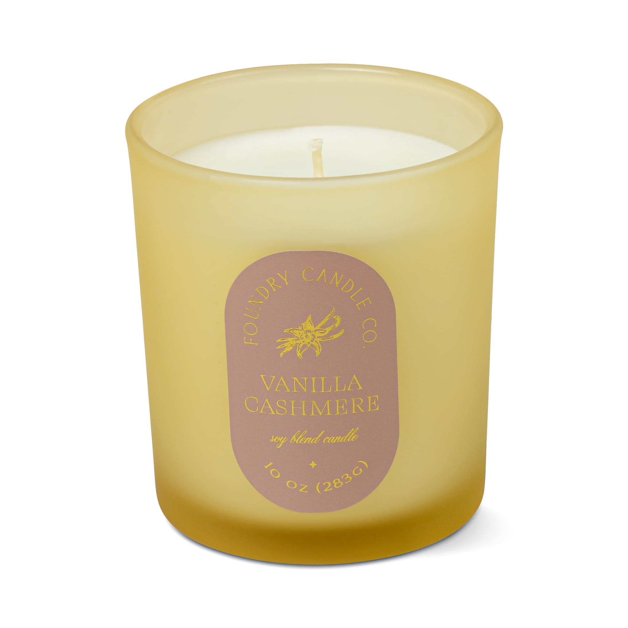 Foundry Candle Co. 10oz. Vanilla Cashmere Glass Candle with Lid