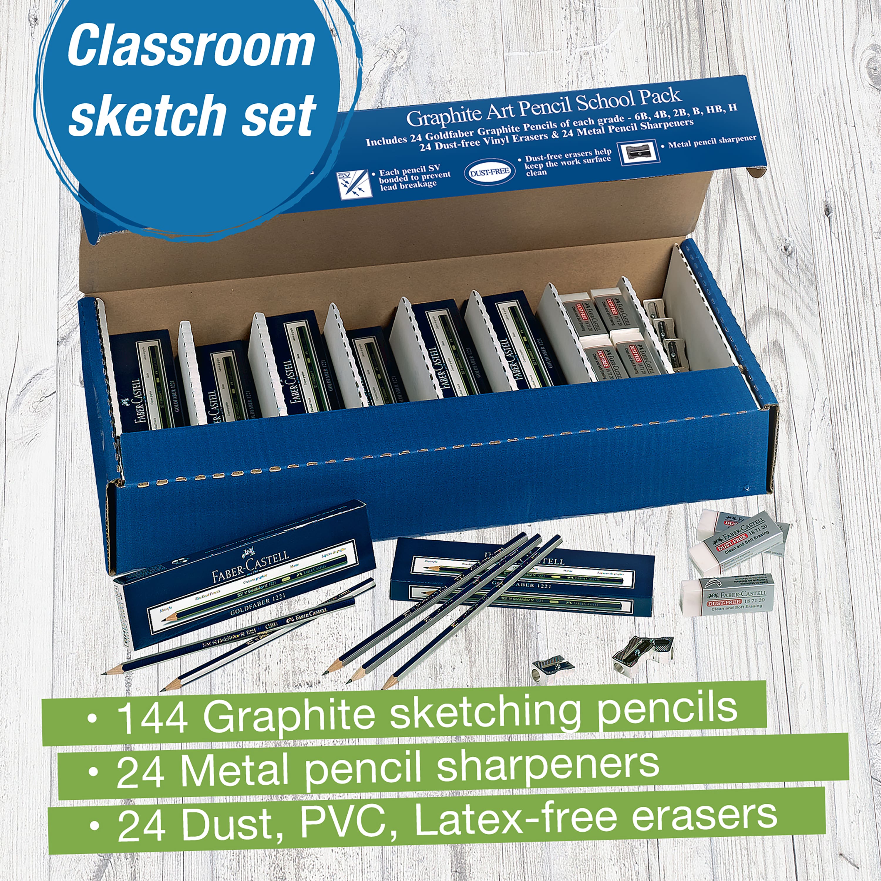 Faber-Castell Graphite Art Pencil School Pack Set