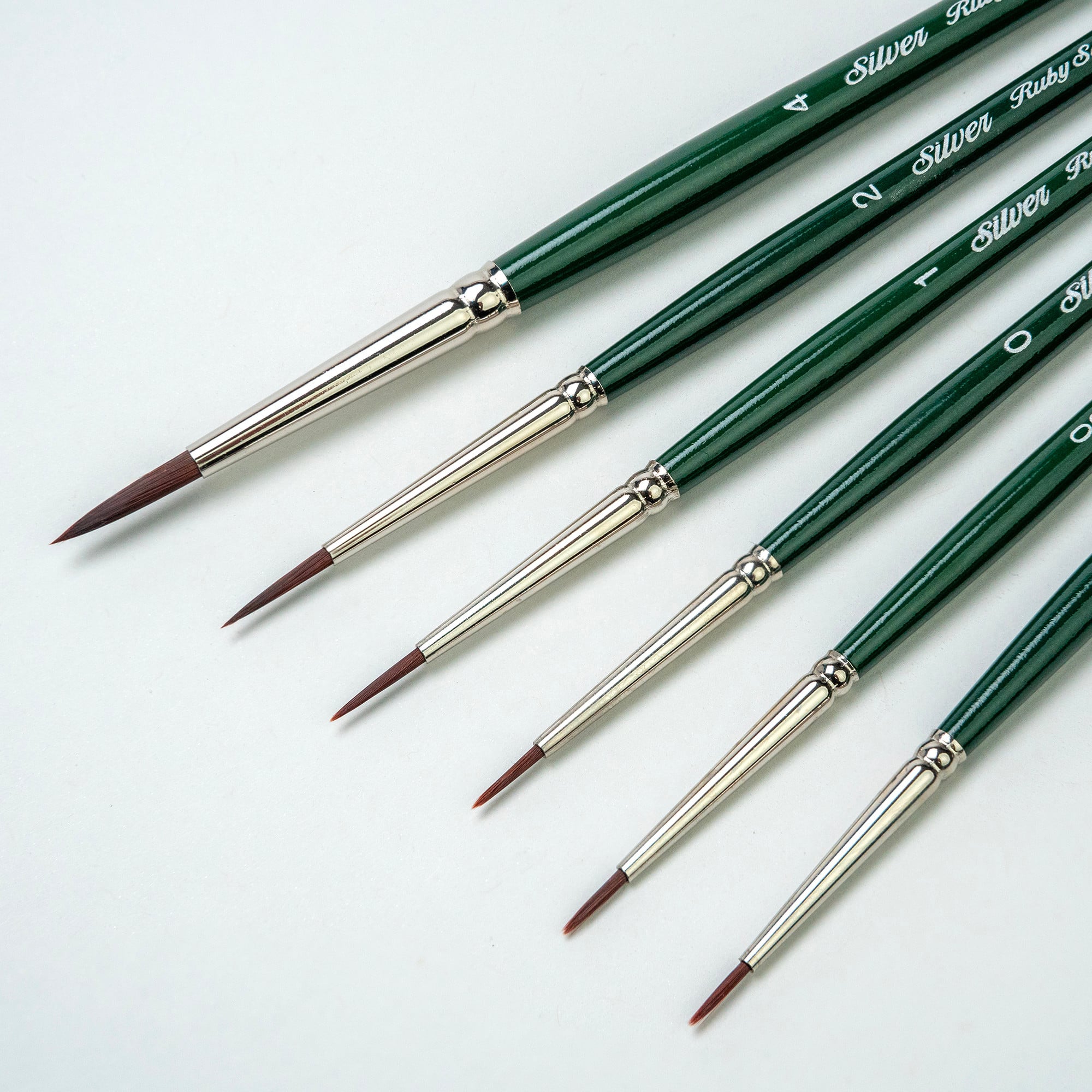 Silver Brush Limited Ruby Satin® 6 Piece Round Brush Set