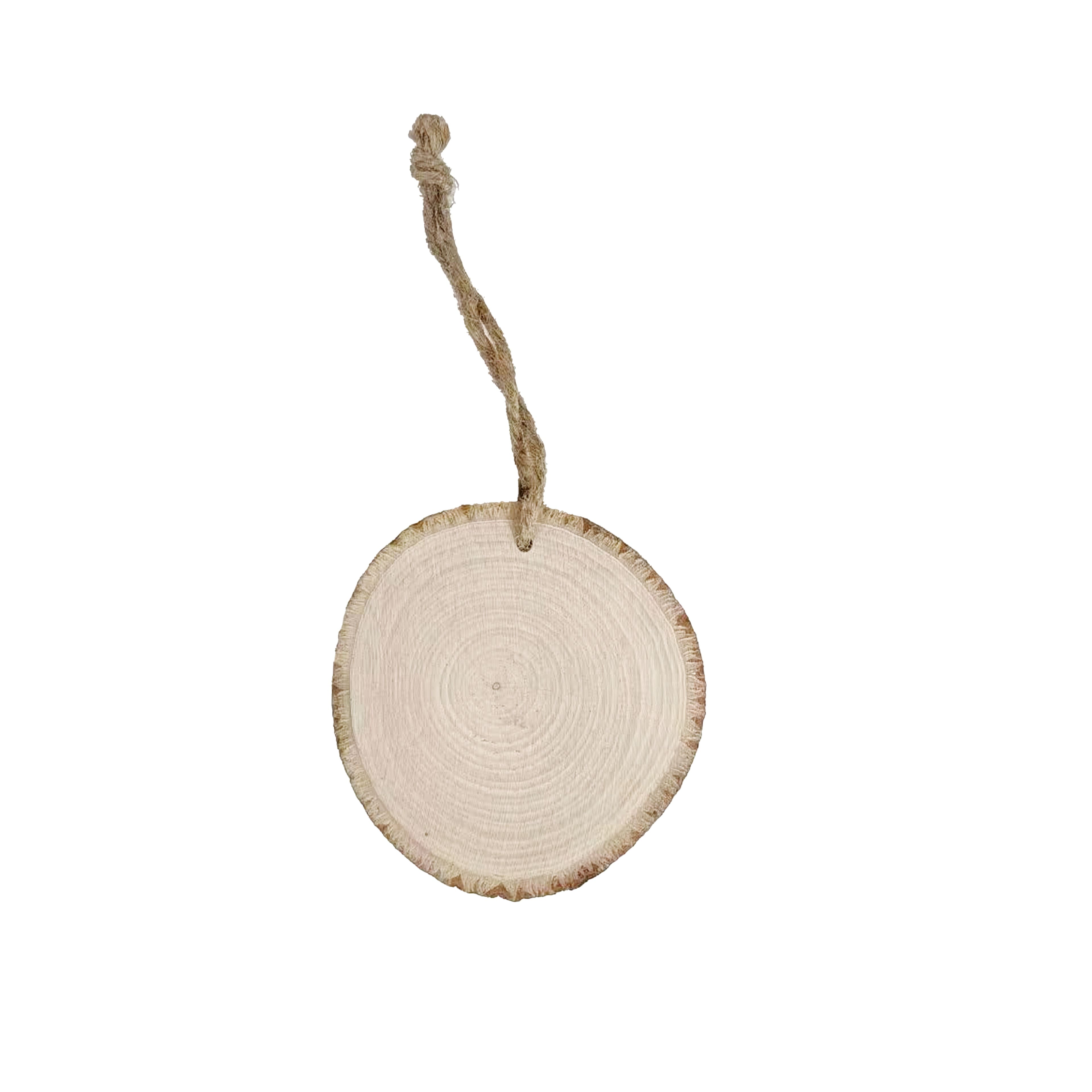 5 Pack 4" Natural Round DIY Basswood Ornaments by Make Market®
