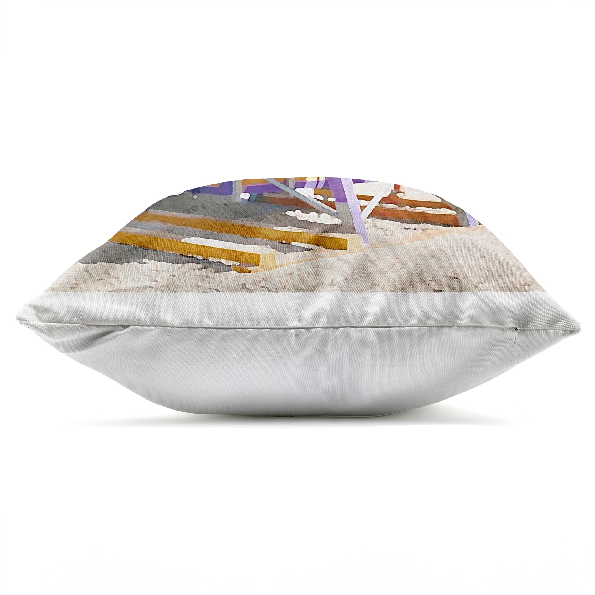 Stupell Industries 18" x 18" Purple Lifeguard Hut Outdoor Print Throw Pillow