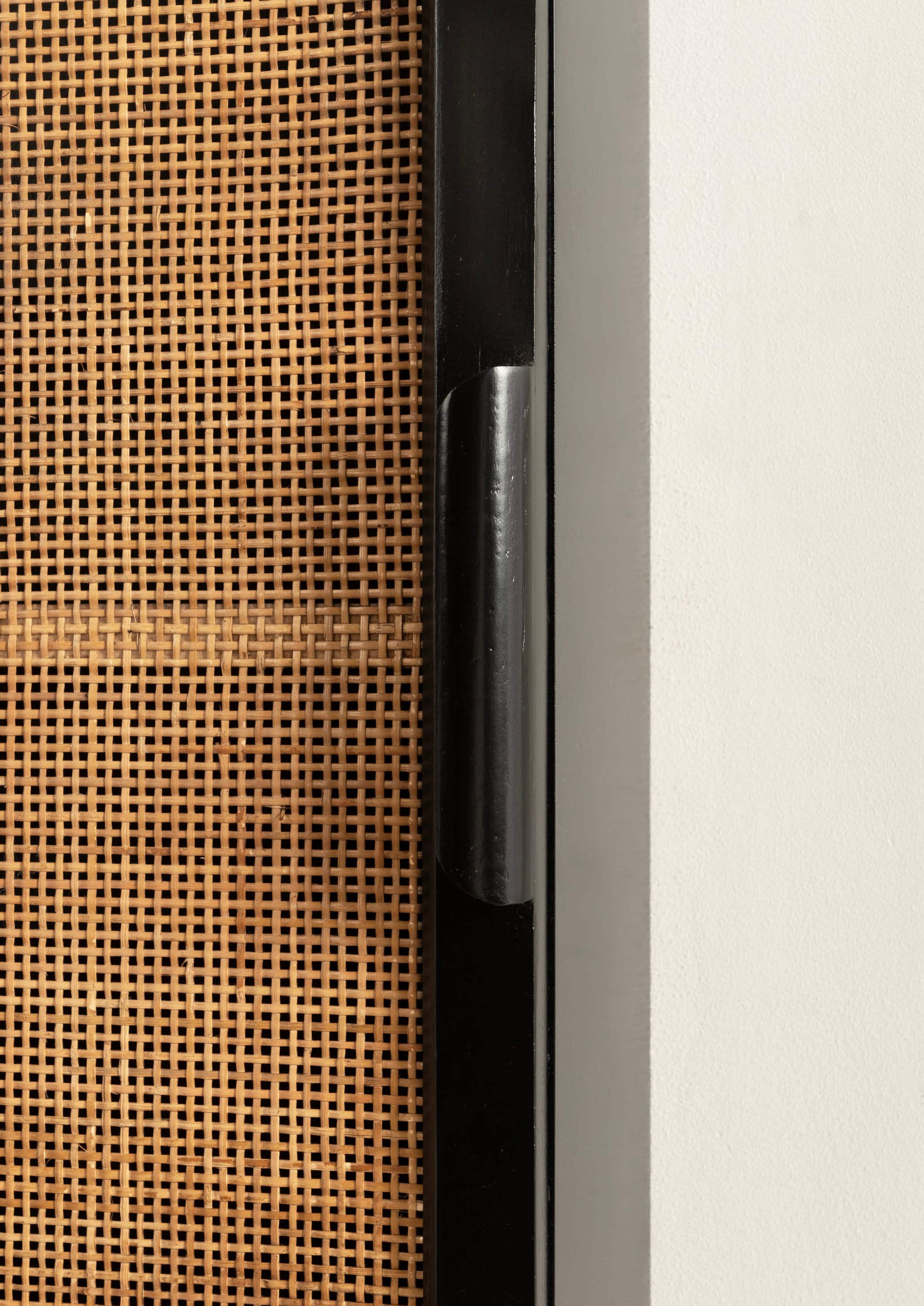 Kate and Laurel Ori Rattan Wall Cabinet