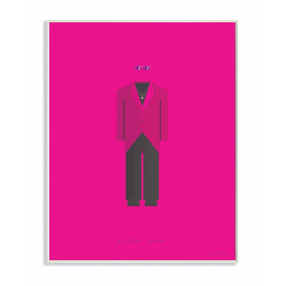 Stupell Industries Elton John Fashion Design Wall Plaque