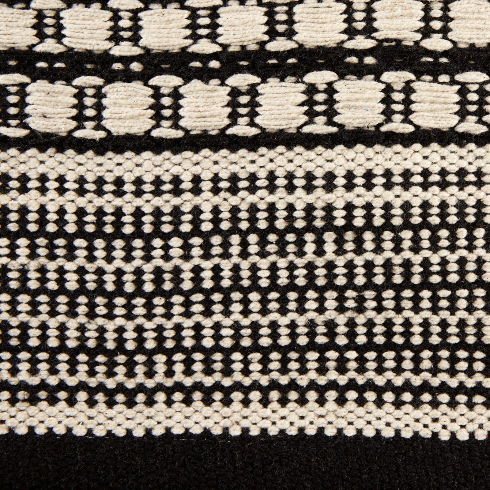DII® Black Dobby Stripe Hand-Loomed Rug, 2.5ft. x 6ft.