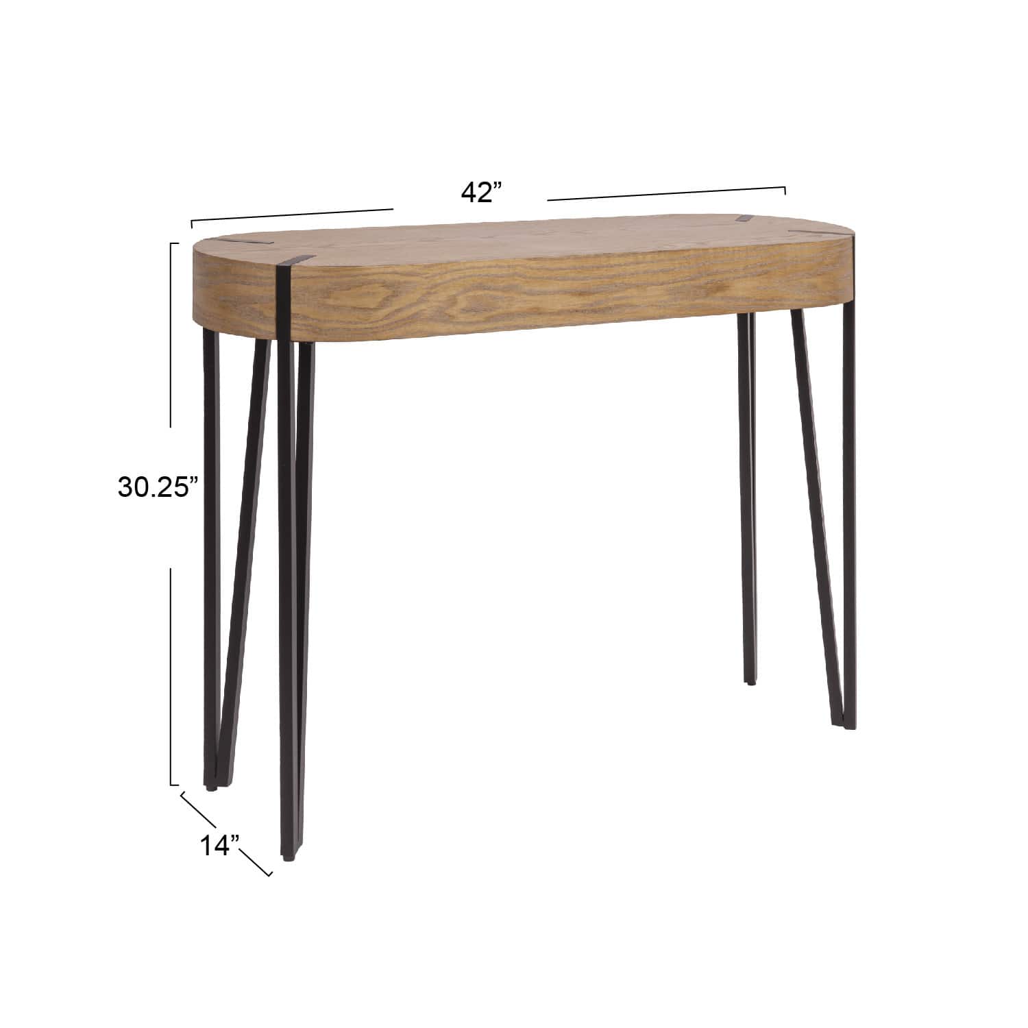 Hello Honey® 46" Astoria Wood Console Table with Metal Hairpin Legs