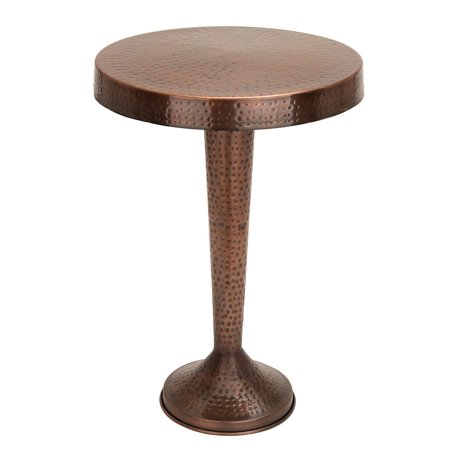 26" Bronze Aluminum Vintage Pedestal Table