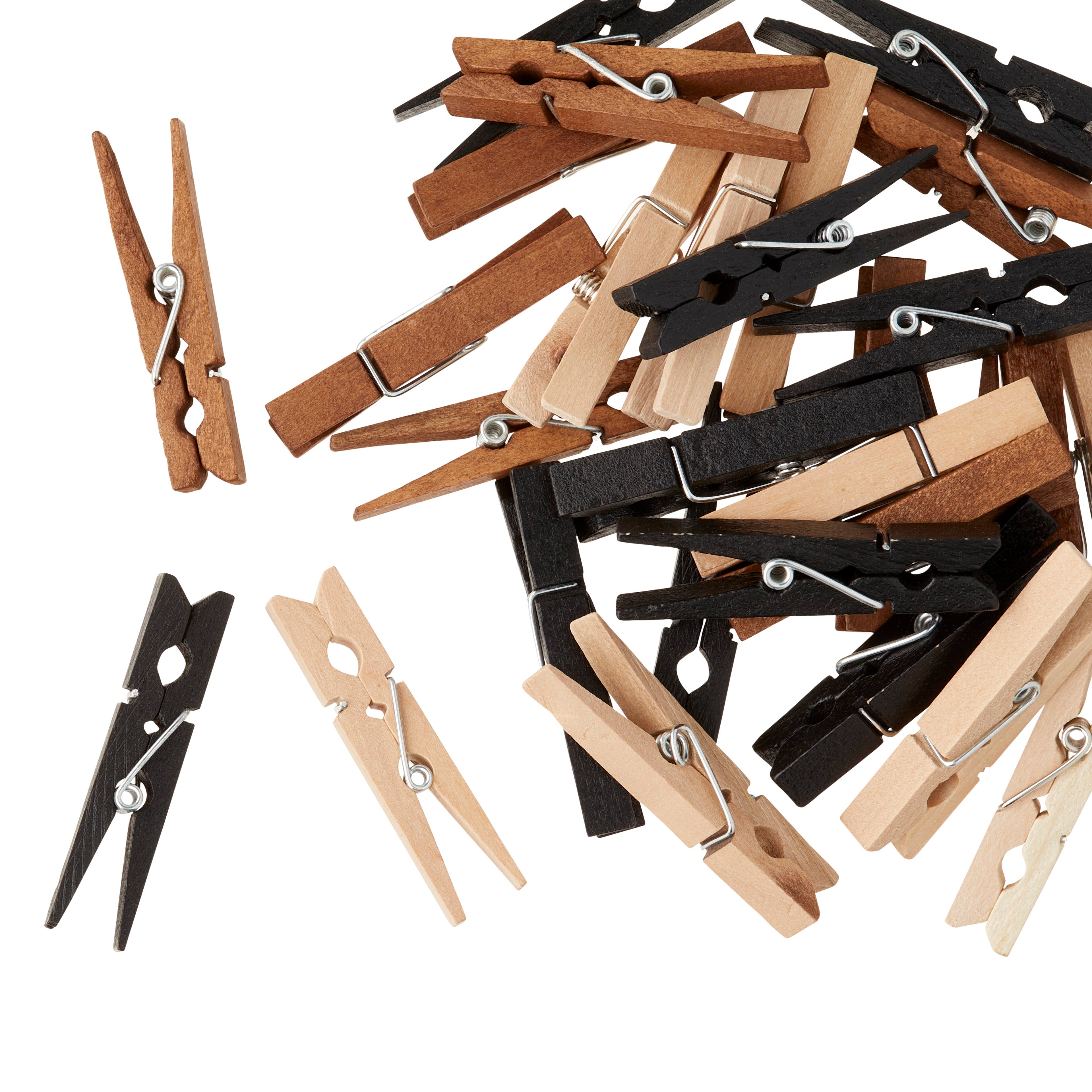 12 Packs: 30 ct. (360 total) 2" Natural Mix Clothespin Embellishments by Recollections™ 