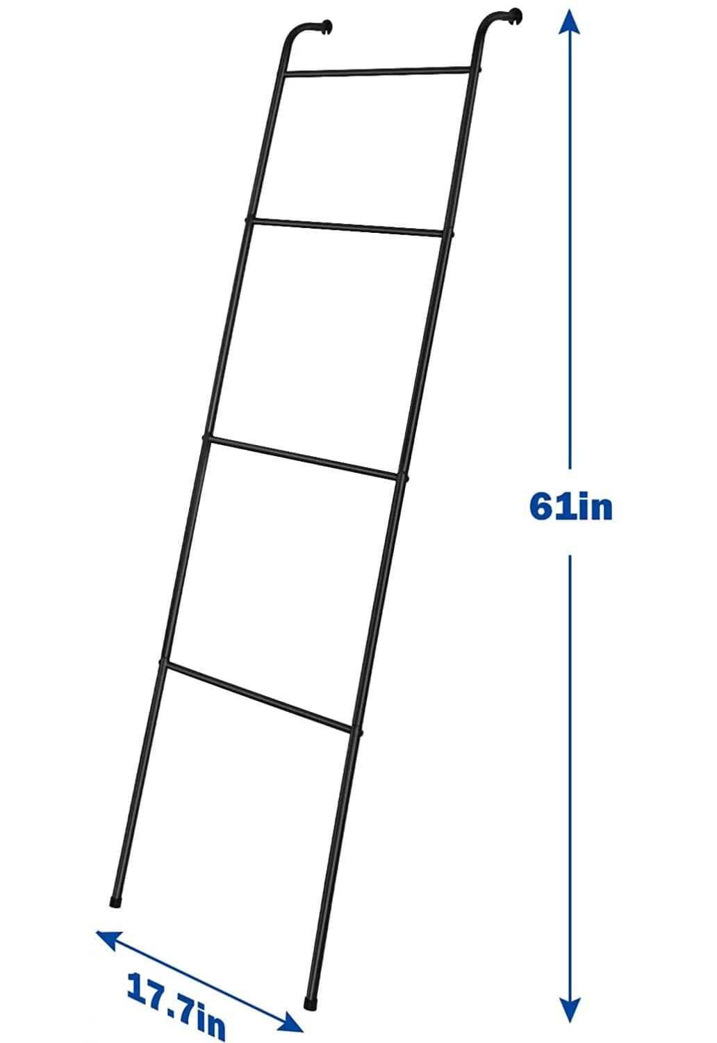 NEX™ 5ft. Black Metal Wall-Leaning Blanket Ladder Rack