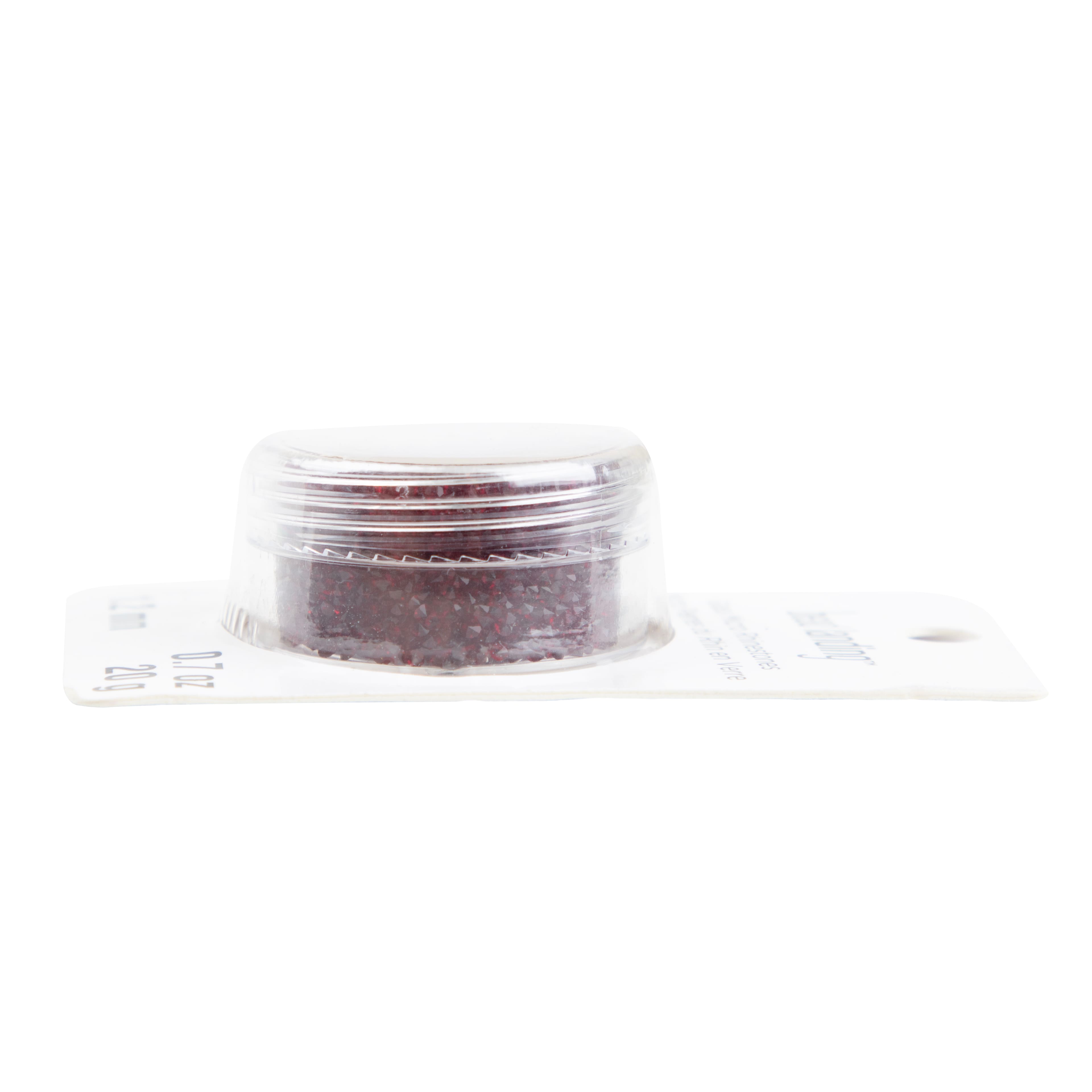12 Pack: 1.2mm Glass Micro Rhinestones by Bead Landing™, 0.7oz.