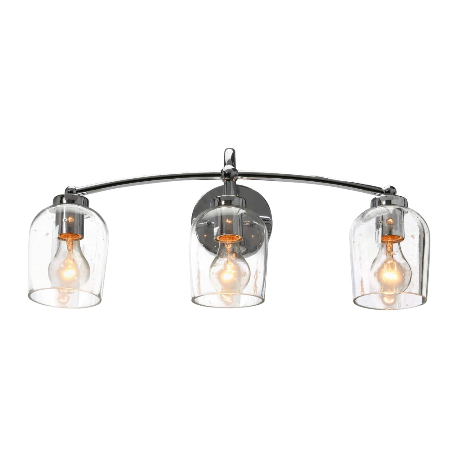 Hello Honey® Robert Stevenson Lighting Adrian Metal & Clear Glass 3-Light Vanity