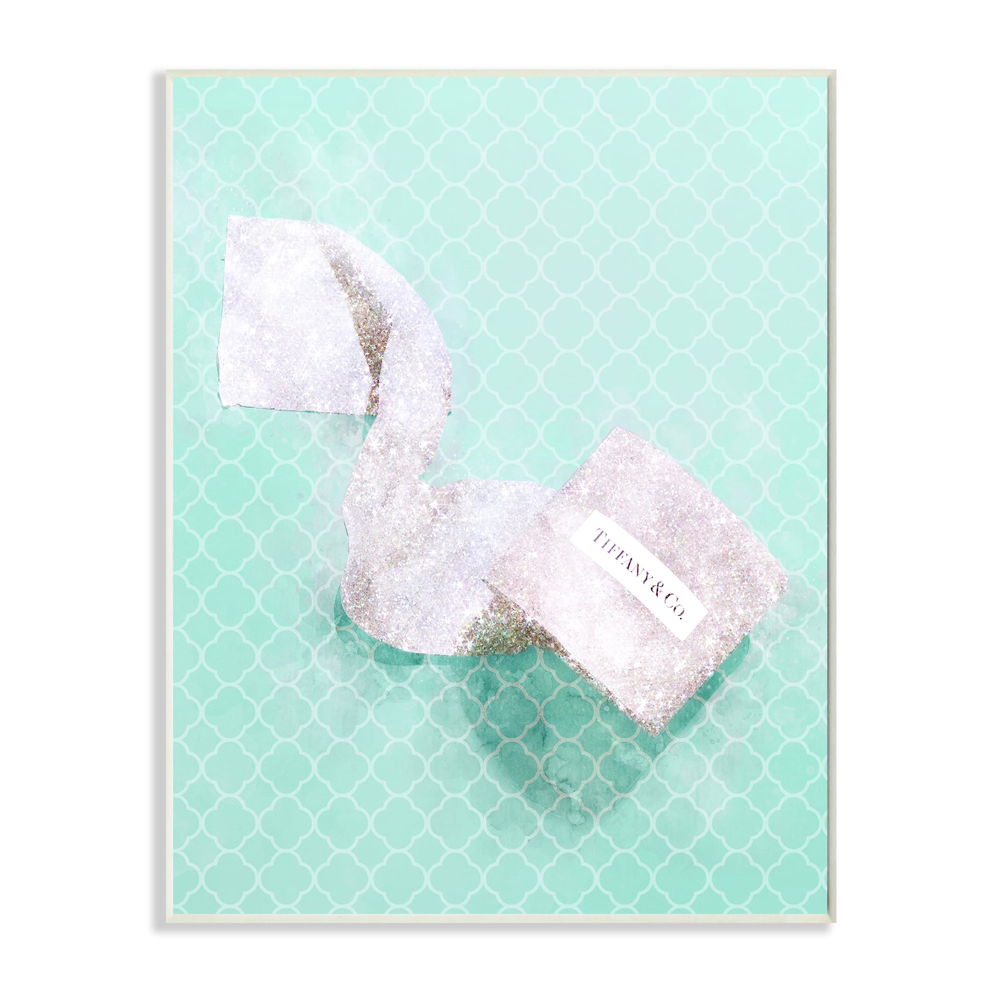 Stupell Industries Luxe Toilet Paper Geometric Tile Wall Plaque