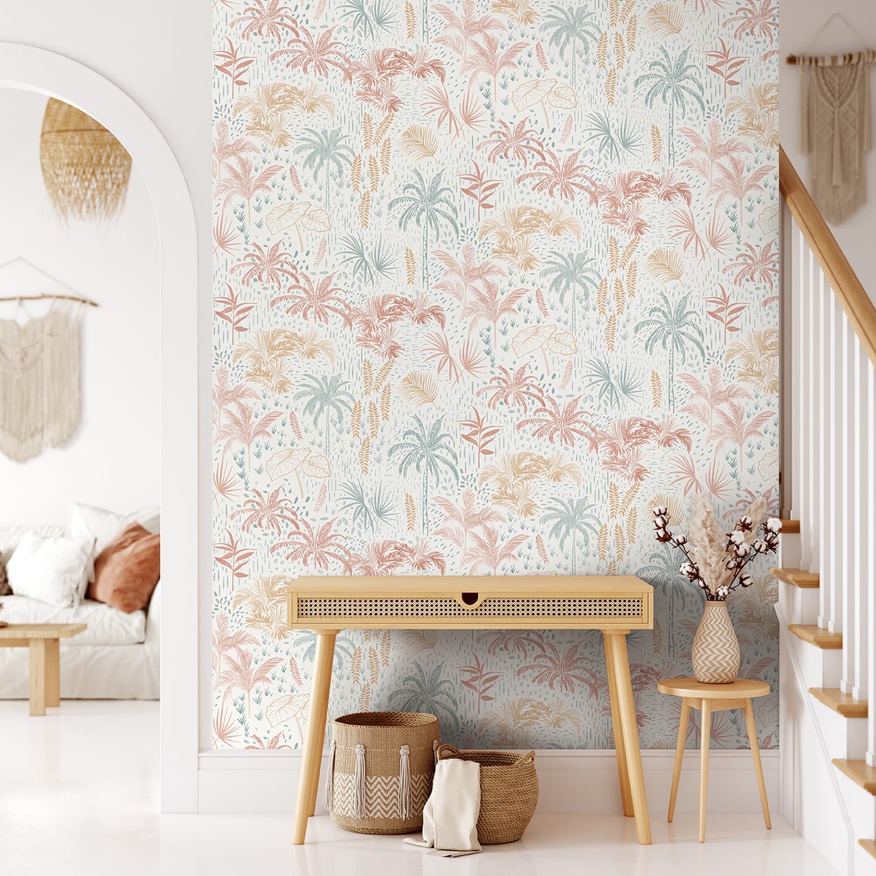 Designs Direct Etched Tropic Peel & Stick Wallpaper
