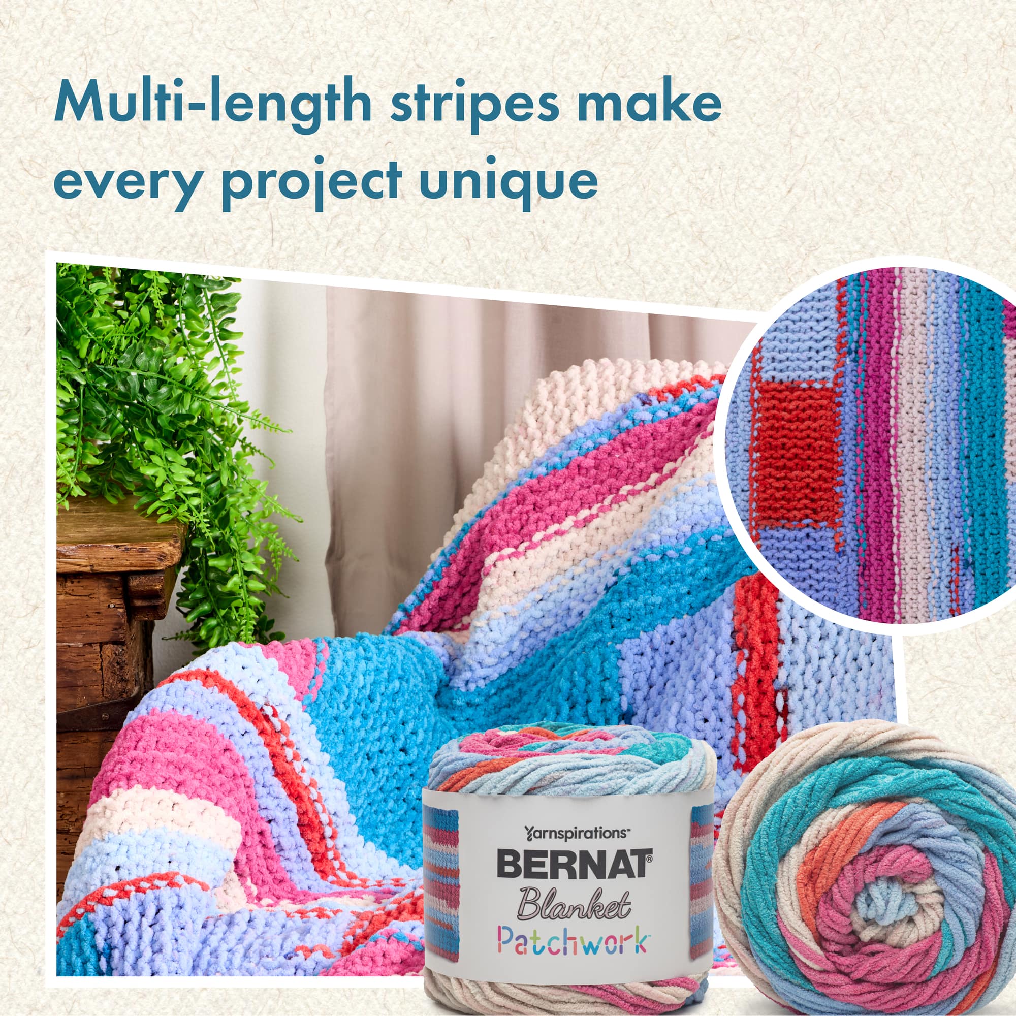 2 Pack Bernat® Blanket Patchwork™ Yarn