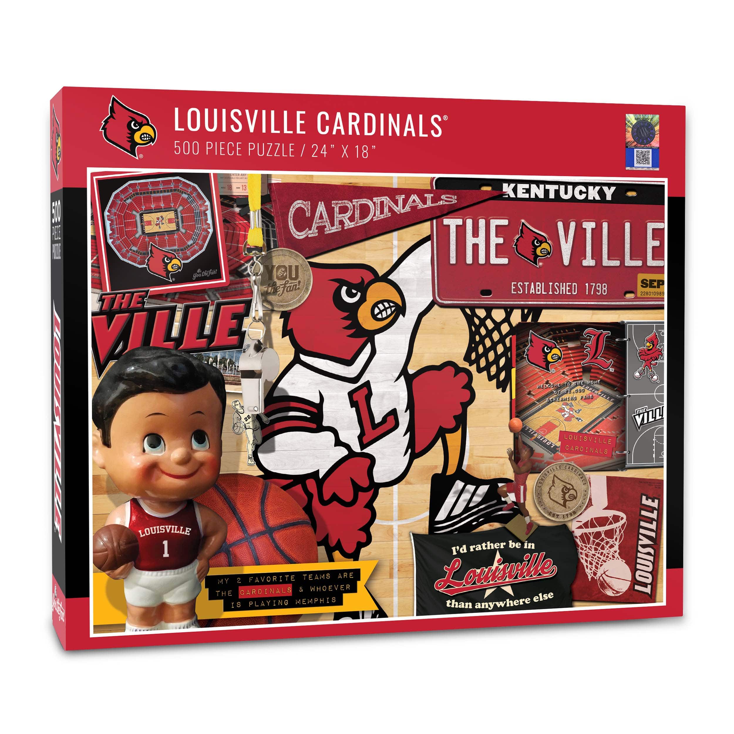 College Team Retro Series 500 Piece Puzzle By Youthefan in Louisville Cardinals | 18" x 24" | Michaels®