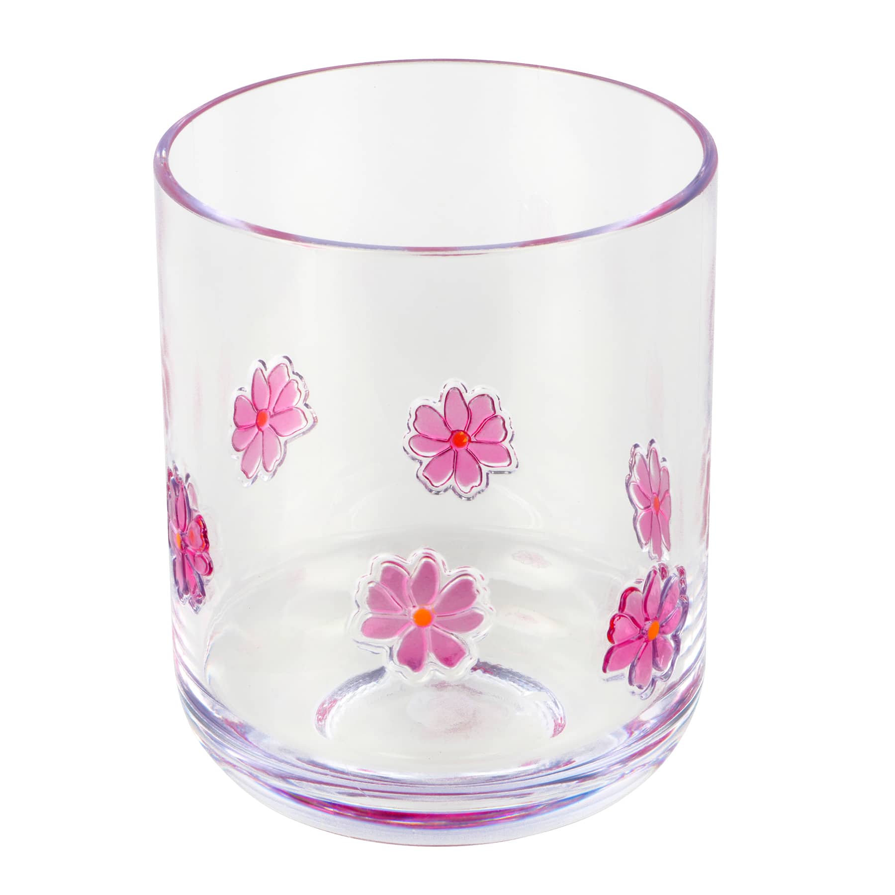 Next Chapter 14oz. Pink Flowers Plastic Cup by Celebrate It™