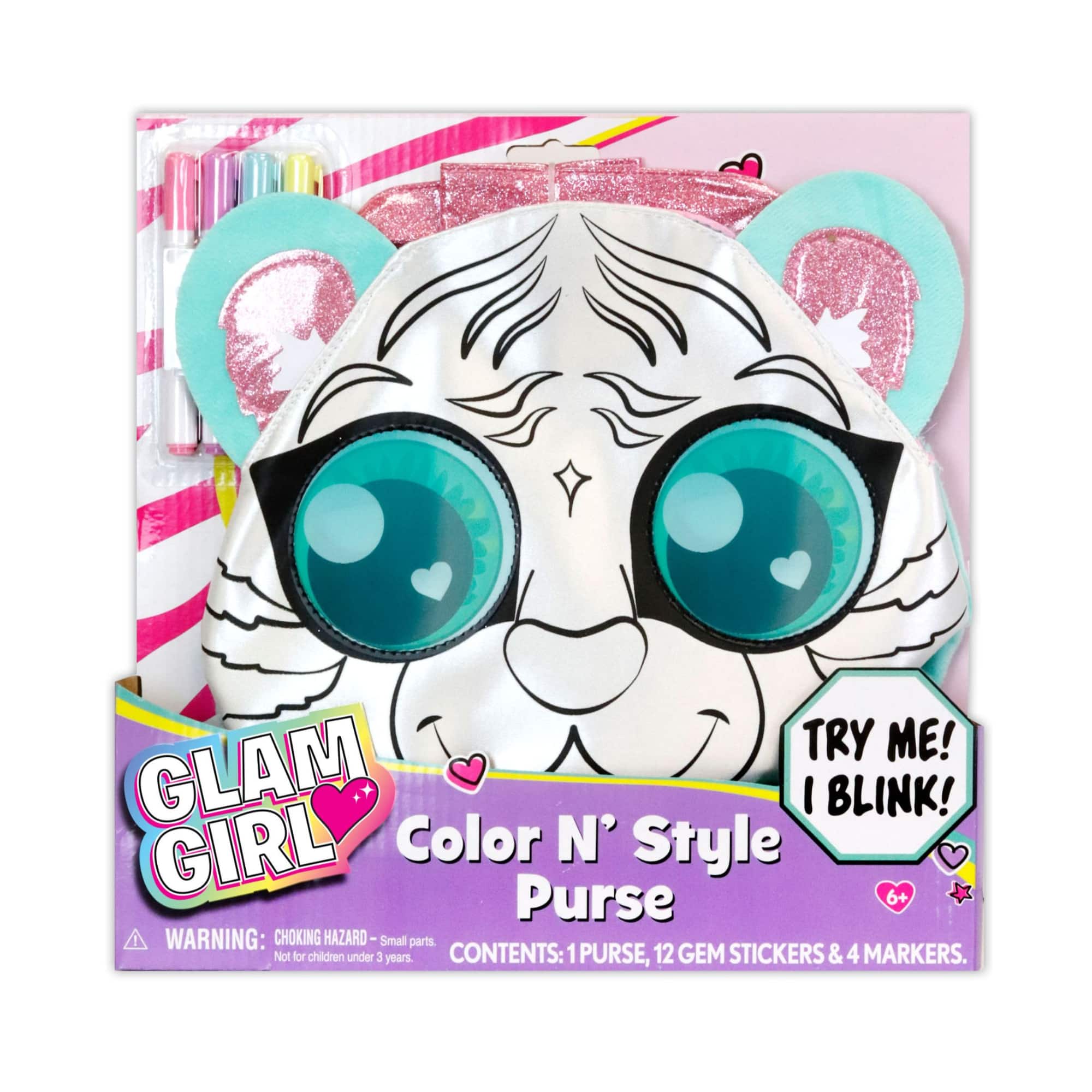 Glam Girl: Color N Style Tiger Messenger Bag Purse Decoration Set