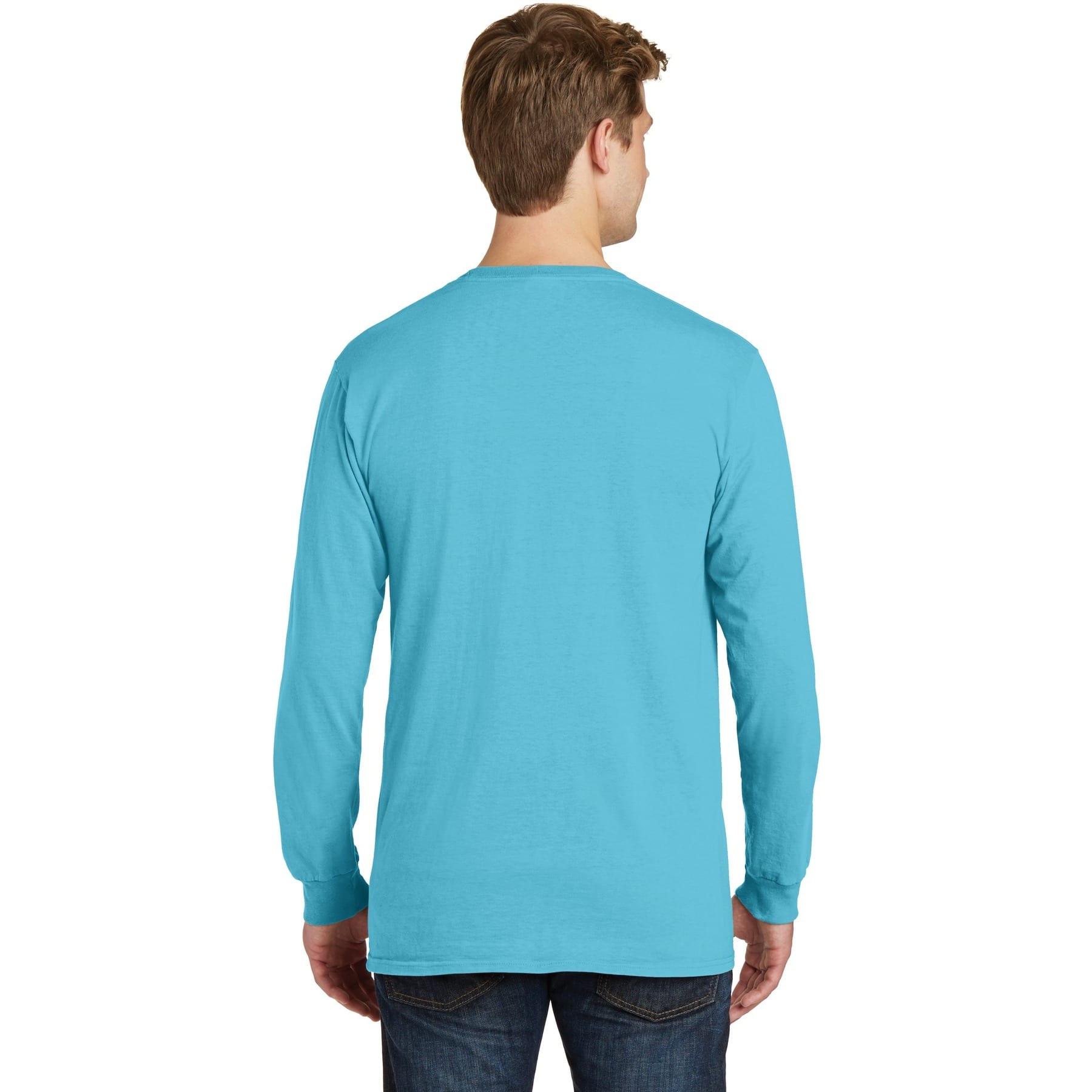 Port & Company® Beach Wash® Garment-Dyed Long Sleeve Pocket T-Shirt