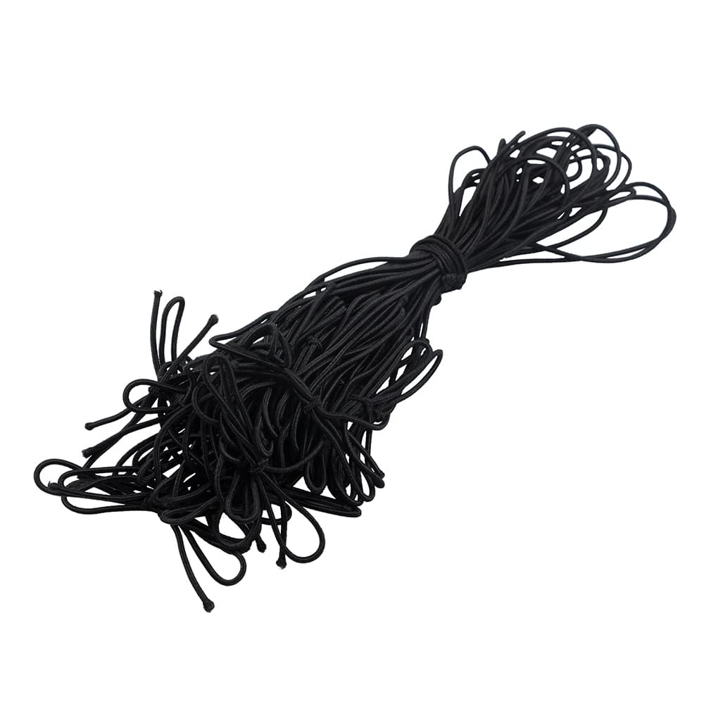JAM Paper 10" Black Matte Elastic Loop, 50ct.