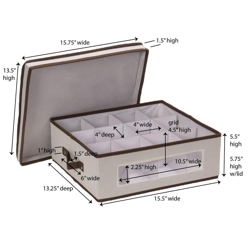 Household Essentials Cup Glassware Storage Box