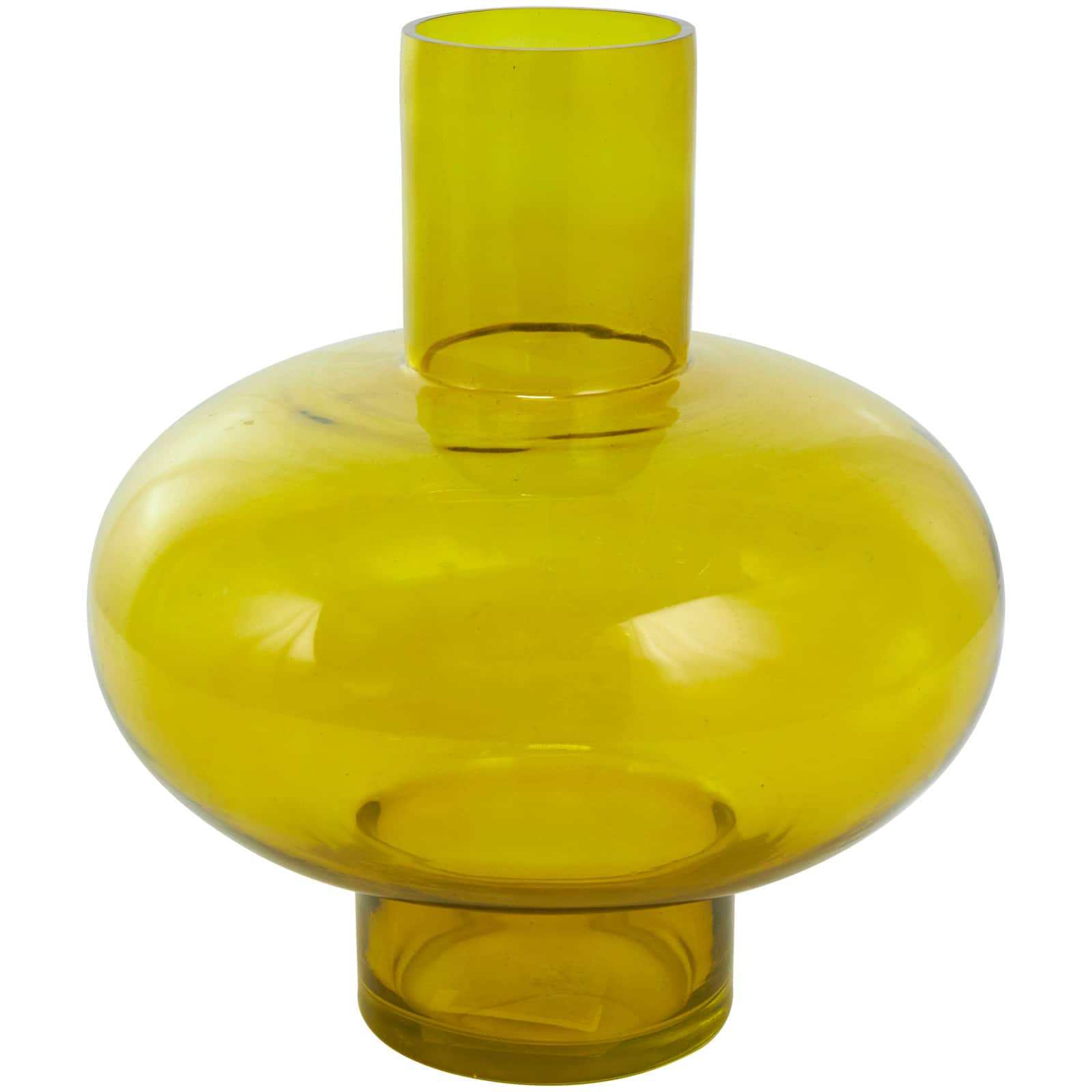 Eclectic Green Glass Round Vase Set