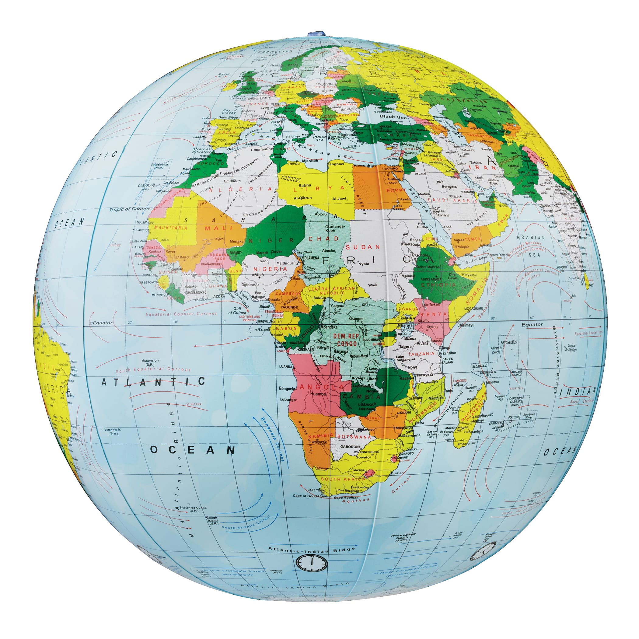 Light Blue Political Inflate-a-Globes, 16"