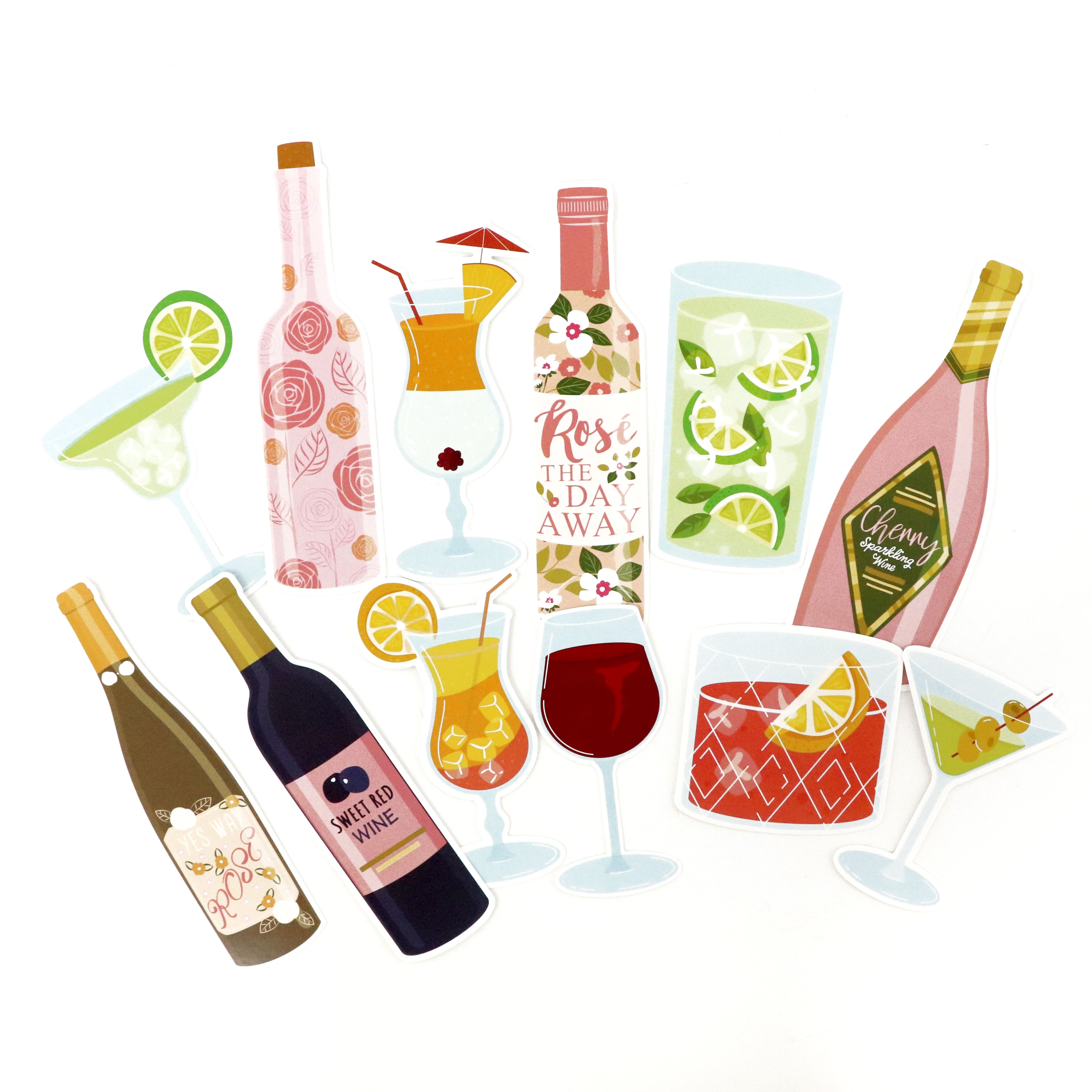 Cocktail Drinks Die Cut Stickers by Recollections™