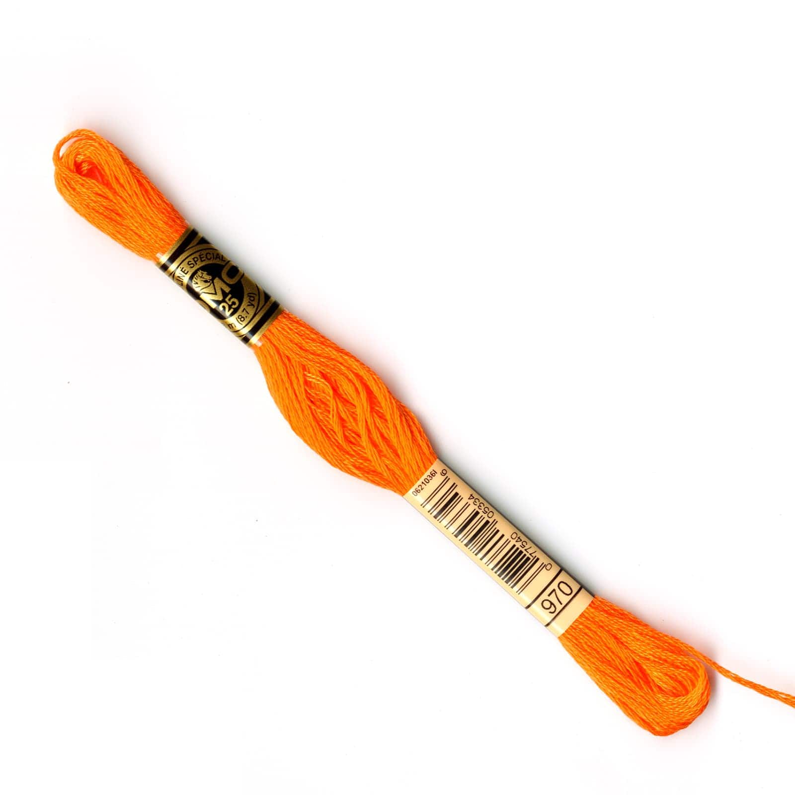 DMC® 6 Strand Embroidery Floss, Orange, Color: 970 LT Pumpkin