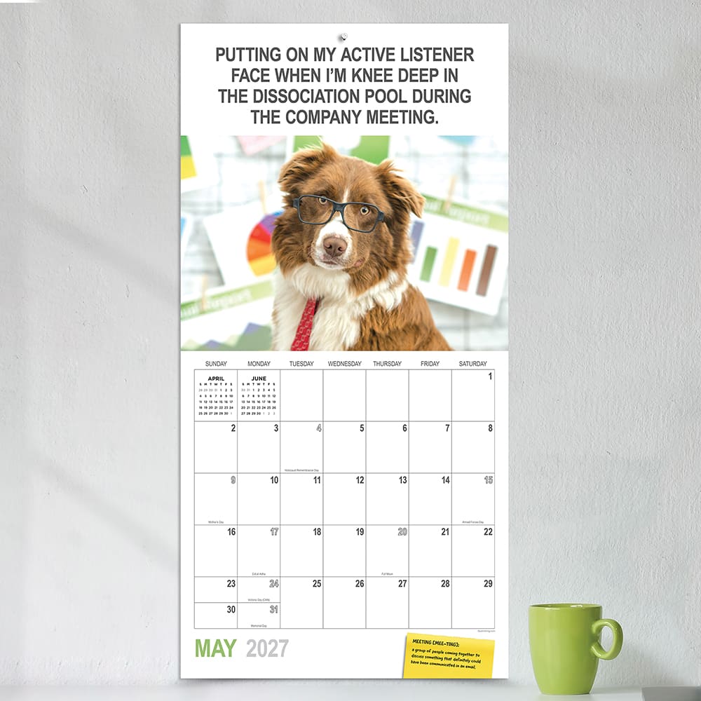 2027 Desk Dogs Wall Calendar