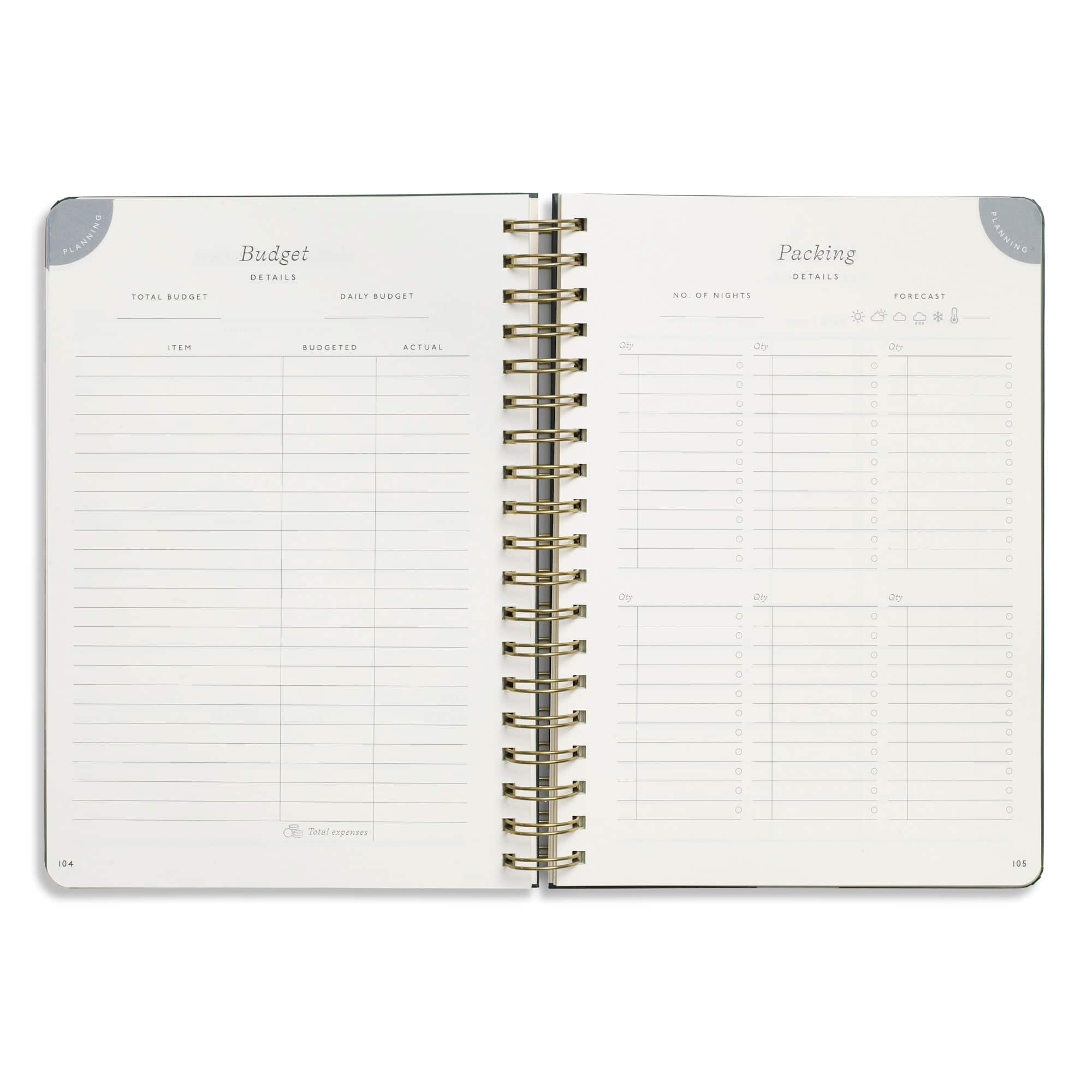 Papier 7.75" x 10" Off Piste Hardcover Spiral Guided Travel Journal
