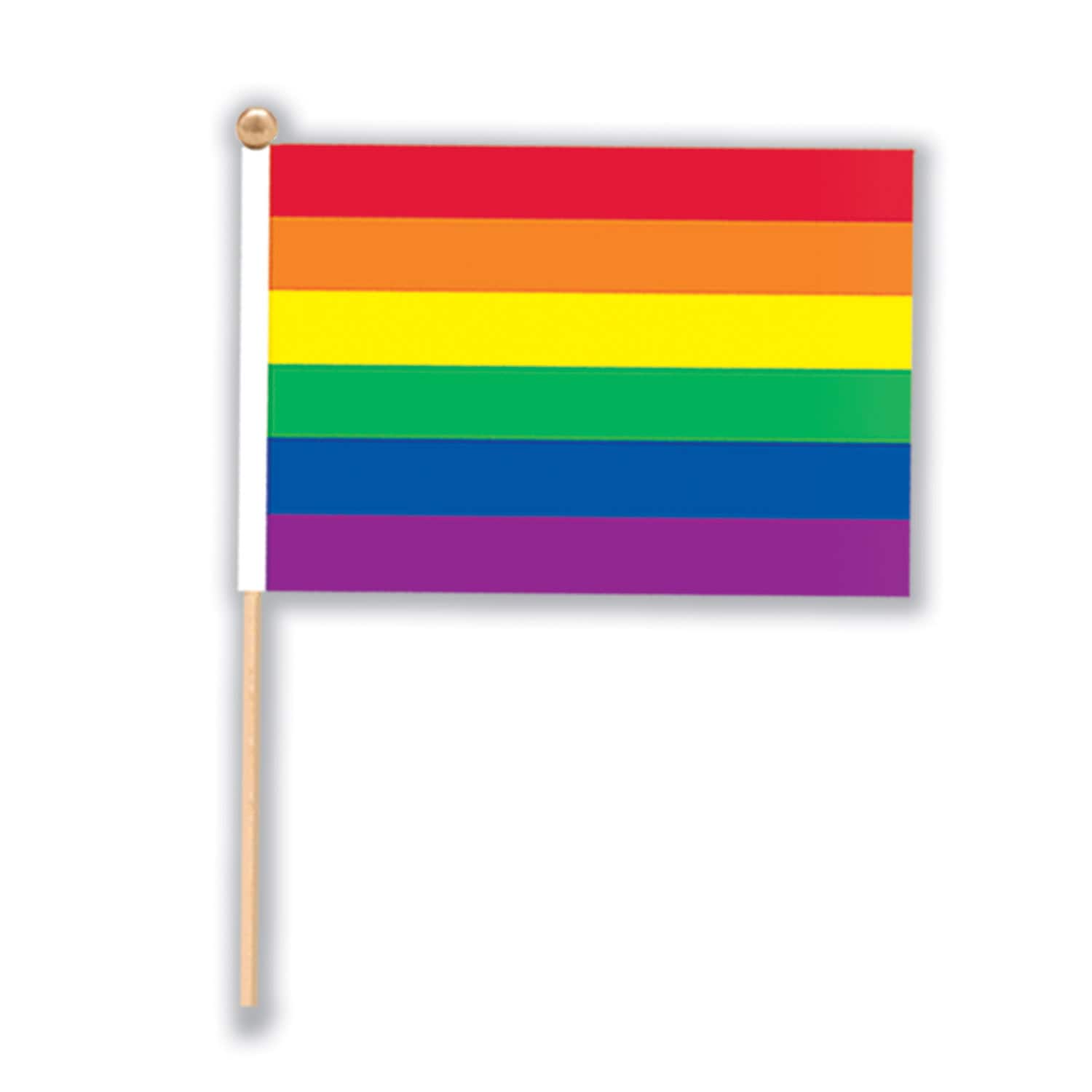 Beistle 4" x 6" Rainbow Fabric Flags, 12ct.