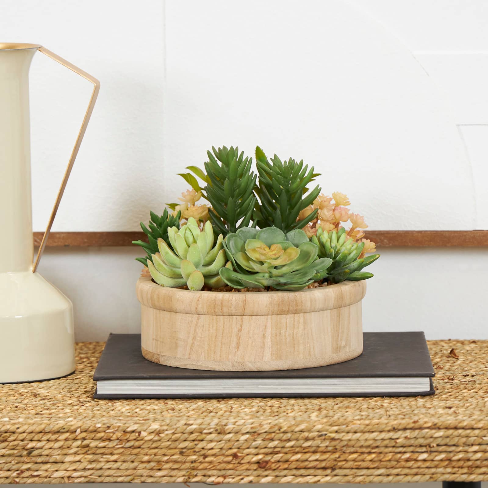 7" Succulent Artificial Plant with Natural Pot